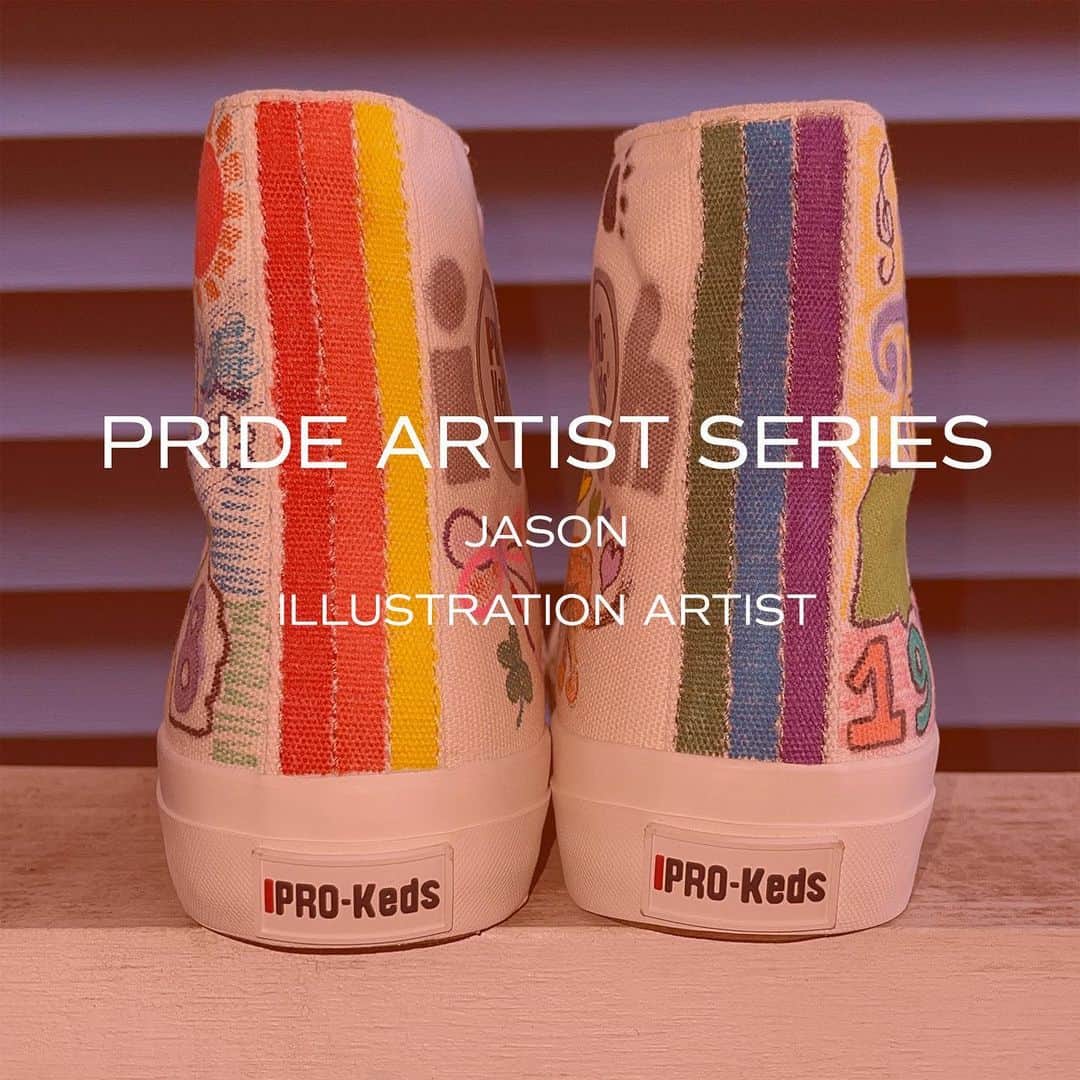 Kedsのインスタグラム：「Jason (he/him) is a Senior Photo Retoucher for DSW, one of our sister brands in our new Designer Brands Inc. family. Jason is a member of MySelf, one of our parent company’s resource groups focused around DE&I. MySelf exists to foster an environment of diversity and inclusion at Designer Brands Inc. where all LGBTQIA+ associates and allies are free to express their true and authentic selves to influence and contribute to the successful achievement of the company’s strategic goals and initiatives.  Here's what Jason (@thejasontanner) had to say about what #Pride means to him: “Pride: Worked Hard – Cried the tears – Put in the time – Stayed true to myself. I am proud of who I am: a creative, a dog-dad, a bicoastal former professional dancer from Boston who landed in the Midwest. My life is full of stories; some of which I still don’t believe. I love, and am loved by, my family and friends. In the spectrum of my existence, I’m most proud of my gay identity, and these shoes represent the rainbow of my life. I am unabashedly Jason Tanner.”   *This is a safe space where everyone is celebrated for their unique identity and style. We welcome comments that support our community and encourage positive discussion. Anything disrespectful will be deleted.*」