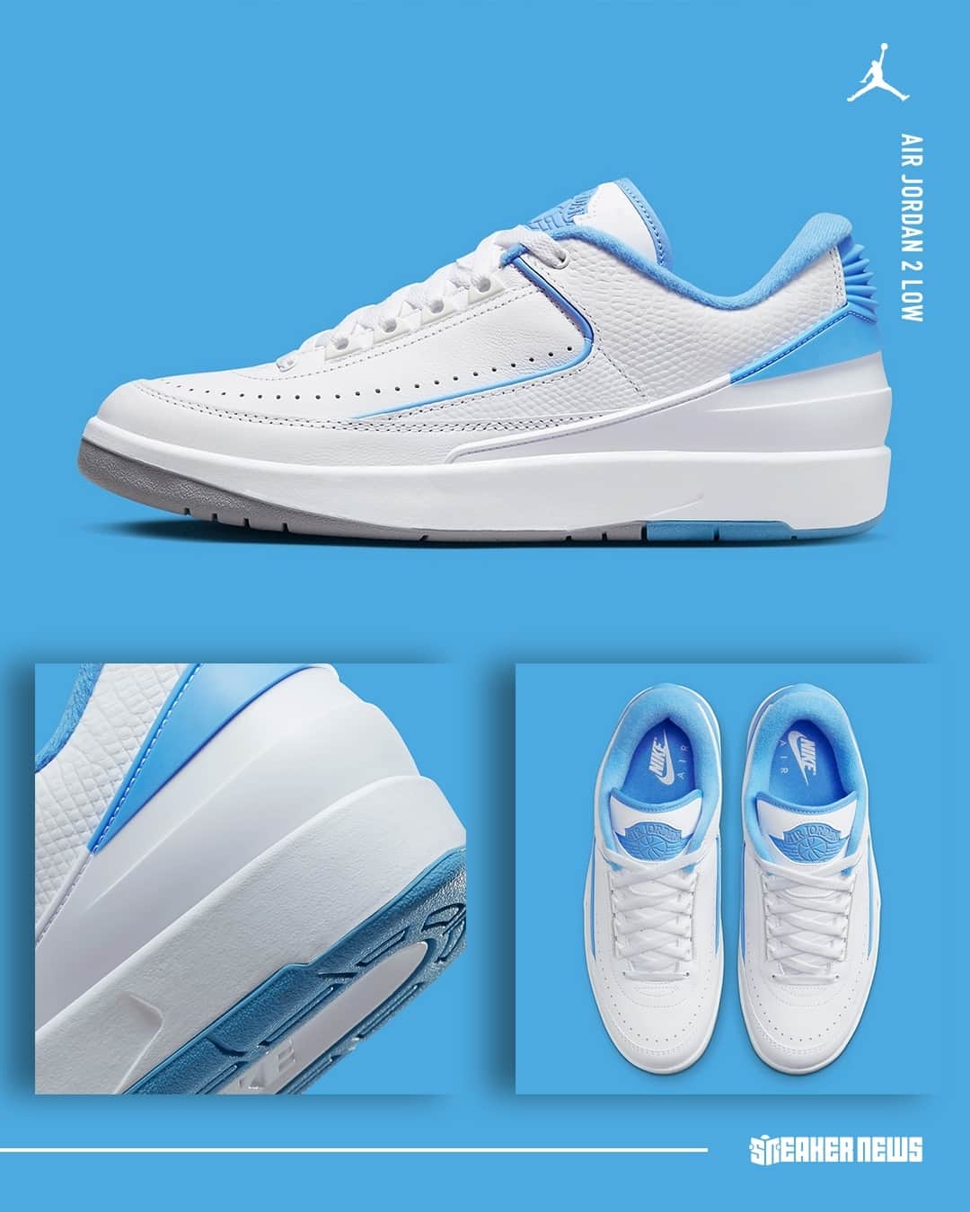 Sneaker Newsさんのインスタグラム写真 - (Sneaker NewsInstagram)「The AJ2 Low "UNC" is THE Jordan release of Summer 2023. Will you be copping on July 8th?⁠ LINK IN BIO for a look at official images.」6月16日 23時39分 - sneakernews