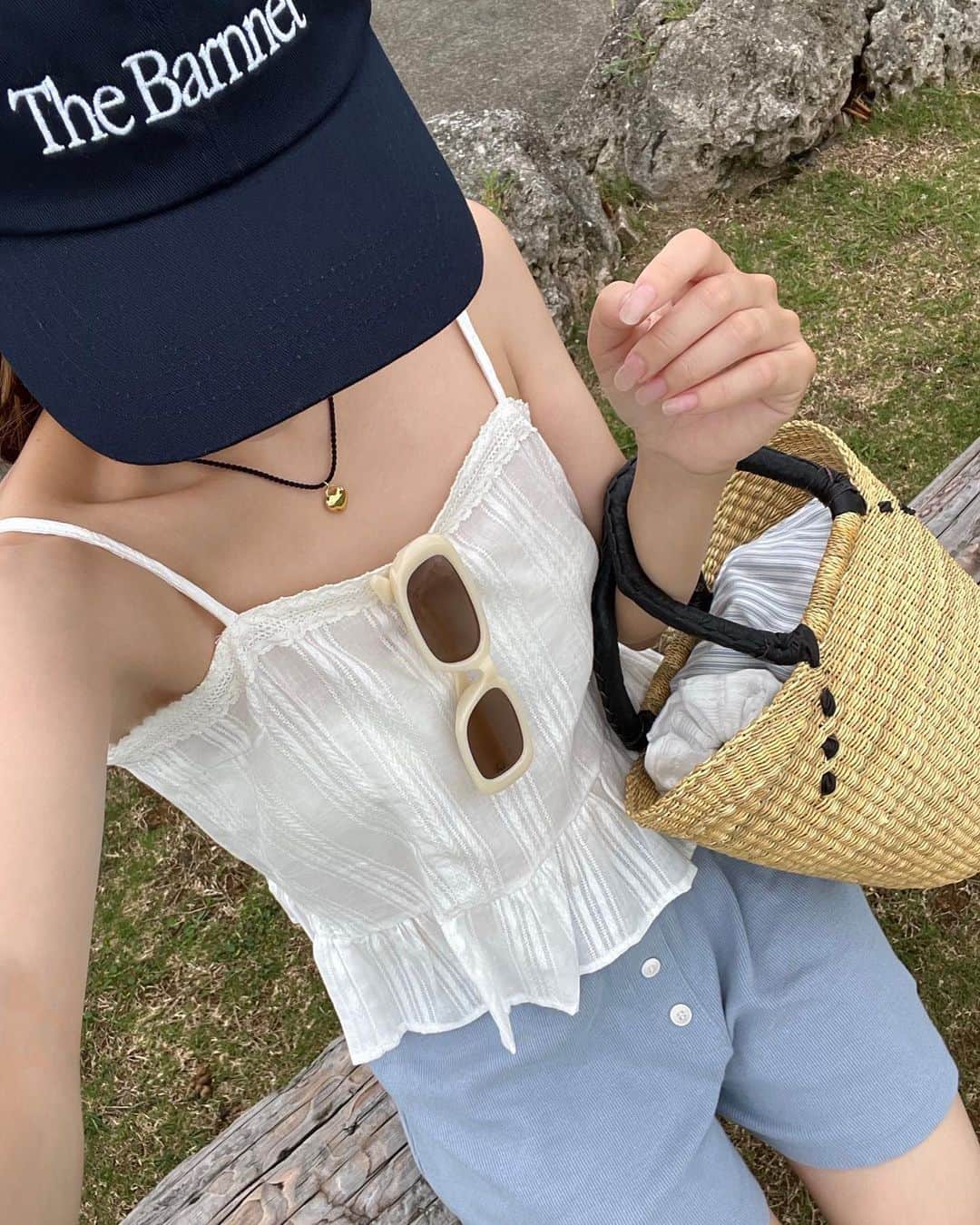 のインスタグラム：「.  🏝🏖🐳  @villa501_ のカゴバック かわいい〜💕💕🧺  #villa501 #villa501_baskets #thebarnnet」