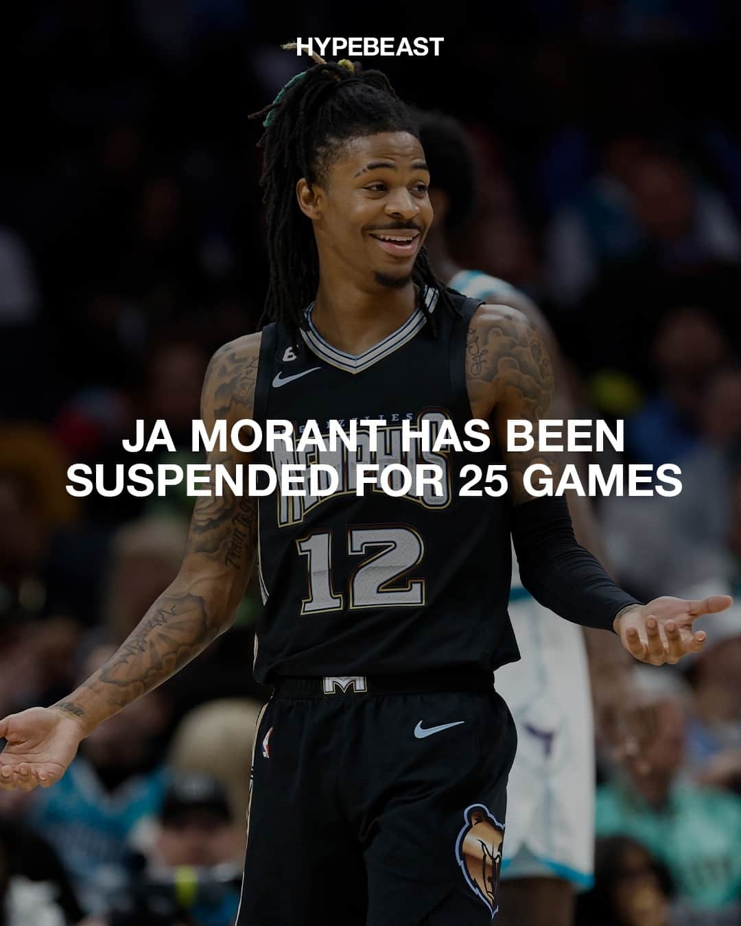 HYPEBEASTさんのインスタグラム写真 - (HYPEBEASTInstagram)「According to reports from Adrian Wojnarowski, Memphis Grizzlies star Ja Morant has officially been suspended for 25 games to start the 2023-24 NBA season. ⁠ ⁠ The news follows after the point guard displayed a firearm on two occurrences, in March while intoxicated at a club and in May while in a vehicle singing as it was all broadcasted on Instagram Live. ⁠ NBA commissioner Adam Silver stated: ⁠ ⁠ "The potential for other young people to emulate Ja's conduct is particularly concerning. Under these circumstances, we believe a suspension of 25 games is appropriate and makes clear that engaging in reckless and irresponsible behavior with guns will not be tolerated."⁠ ⁠ "For Ja, basketball needs to take a back seat at this time. Prior to his return to play, he will be required to formulate and fulfill a program with the league that directly addresses the circumstances that led him to repeat this destructive behavior."⁠ ⁠ Photo: Getty Images」6月17日 0時18分 - hypebeast