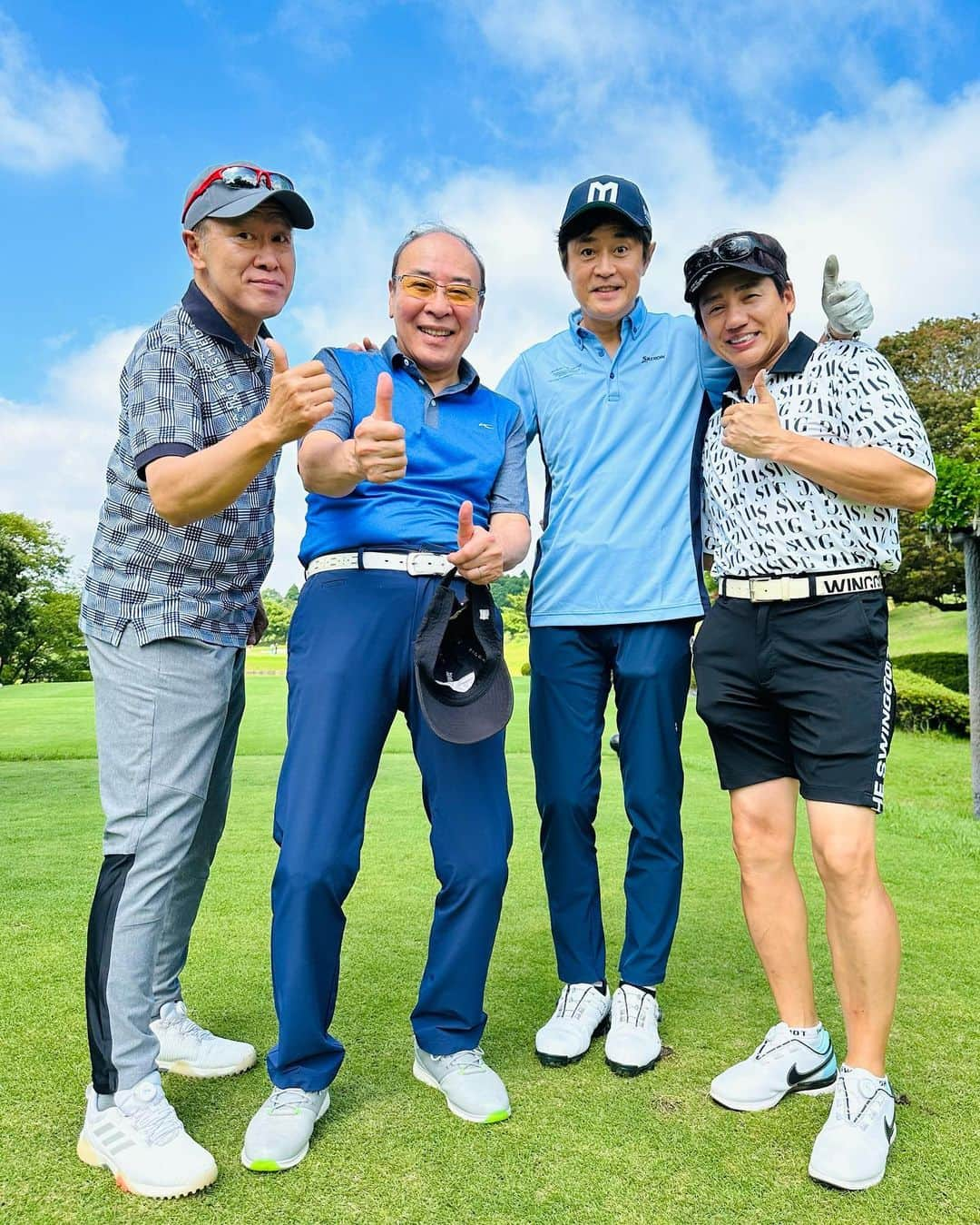 池谷幸雄さんのインスタグラム写真 - (池谷幸雄Instagram)「僕が芸能界に入った頃からずっと可愛がってもらっている大先輩たちとラウンドしました⛳️ 先日の渡辺徹さんのお別れ会で久しぶりに再会して、今回ラウンドすることになりました🏌️‍♂️徹さんに感謝です☺️✨ #モト冬樹 さん #井上公造 さん #野々村真 さん #プライベート #ゴルフ #ラウンド #スイング動画 #スイング #ゴルフスイング」6月17日 1時14分 - yukio_iketani