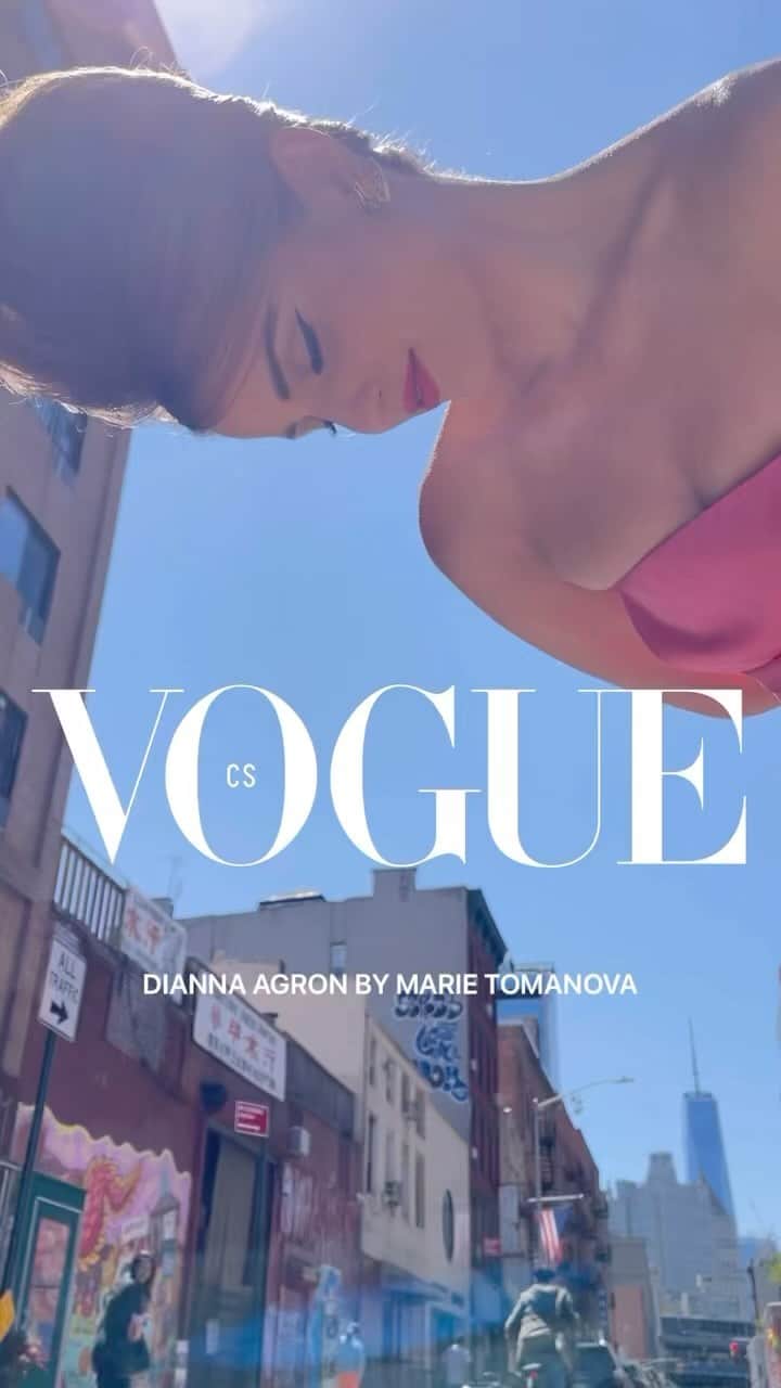 ディアナ・アグロンのインスタグラム：「What Dreams May Come, July Issue, in motion 🎞   Thank you @vogueczechoslovakia!   Photos: @marietomanova  Publisher: @michaelaseewald_v24  Editor-in-Chief: @andreabehounkova  Creative Director: Thomas Beachdel Styling: @alicialombardini  Hair: @ewilliams_hair  Makeup: @jameskaliardos  Manicure: @sonyameesh  Styling Assistant: @chanelncrocs  Producer: Tyler Williamson」