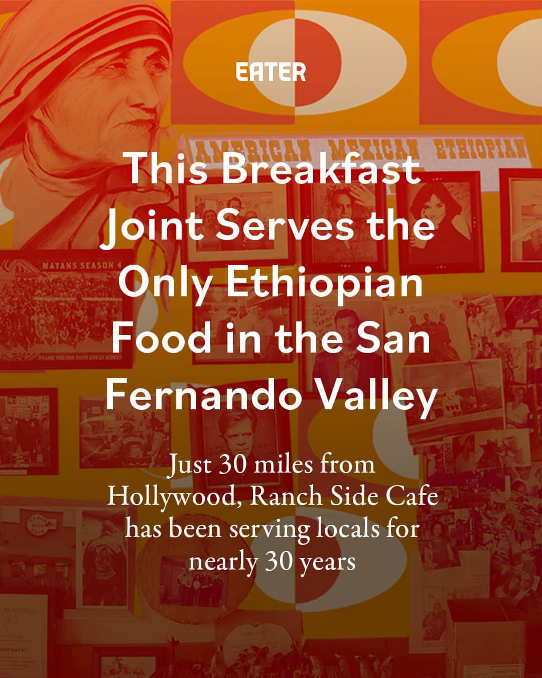Eater LAさんのインスタグラム写真 - (Eater LAInstagram)「In a small strip mall just off of the 210 Freeway sits Ranch Side Cafe — a breakfast cafe in Lake View Terrace, near the horse ranches in Sylmar. Inside, regulars dine on oversized chile relleno burritos, French toast with crispy bacon, and a medley of Ethiopian stews with housemade injera. For 28 years, Ethiopian American sisters Zenashe and Weynitu Bayou have served hearty American and Mexican breakfasts at Ranch Side Cafe, which also happens to be the only place in the San Fernando Valley serving Ethiopian food. Hit the link in our bio to read the full story from Eater LA contributor Fiona Chandra (@gourmetpigs).  📸: Lille Allen/Eater」6月17日 2時01分 - eater_la