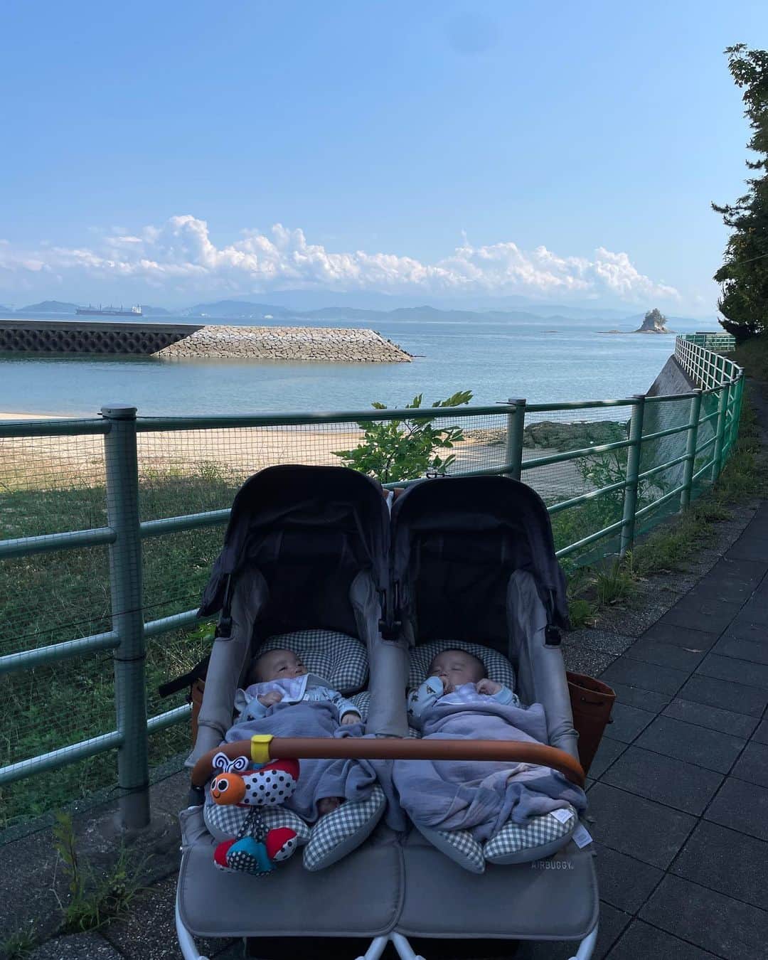 美甘子さんのインスタグラム写真 - (美甘子Instagram)「宗方の海。ミツ小島（みつこじま）が見えます。道が舗装されていて奥まで進むことができました。 ゆうピーはるピーがもう少し大きくなったら一緒に海で遊びたい☺️ #大三島 #ゆうピーはるピー」6月17日 12時35分 - rekish_mikako