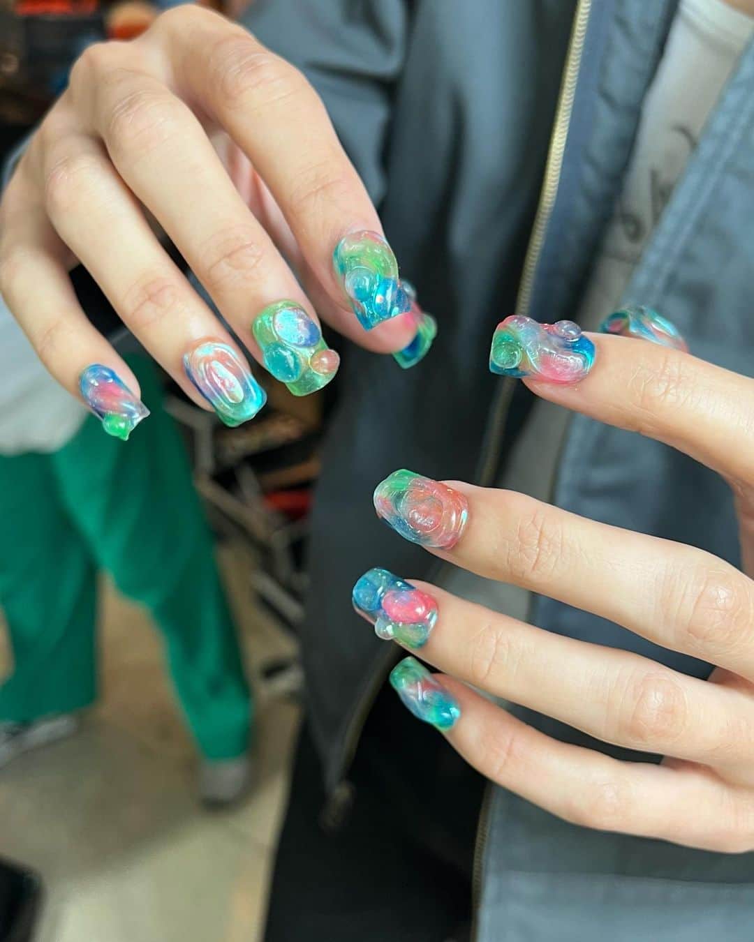 Britney TOKYOのインスタグラム：「Candy wrap 🐛🪷⛈️🍬  #nailart #britneytokyo」