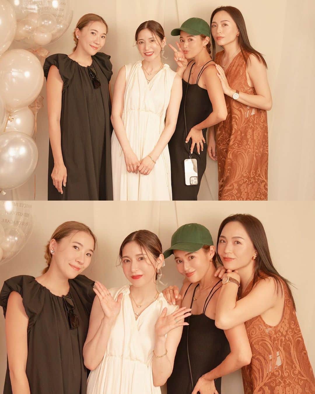 里見茜さんのインスタグラム写真 - (里見茜Instagram)「初めて2人で昼からゆっくりお出かけ👶🏻👩🏻❤️  パエリア食べてたら楽しすぎて グループ名パエリアシスターズに変わってたり🥘笑 よく一緒にいるのに、サラッとお祝いをしてくれる親友 @sanomaisanomai の粋な計らい。神なのか？🥺 ありがとうよ🥘❤️パエ  ランチの後はpopupに徒歩で行こうとなり CMソングを鼻歌で当てるゲームしながら汗だくで散歩したり。🚶‍♀️♪  大好きなみんなに会えて好きが大渋滞してた日。  最後はマメオのまんじゅうショットで〆👶📷❤️  #愉快な平日 #たまらん二重顎 #パエリアシスターズ #また近々お会いしましょう」6月17日 9時26分 - satomiakane