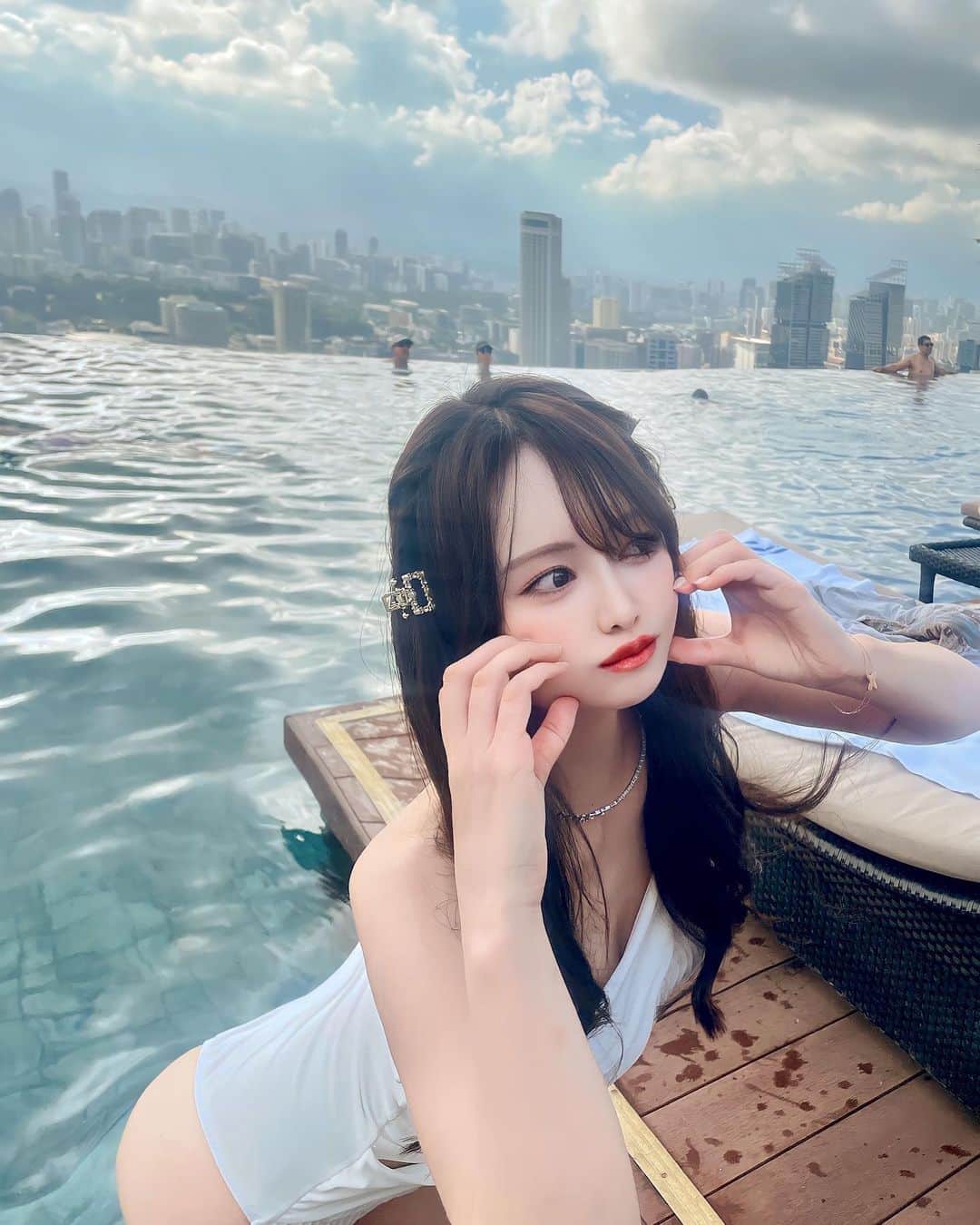 餃子のりさちゃんのインスタグラム：「#マリーナベイサンズ」