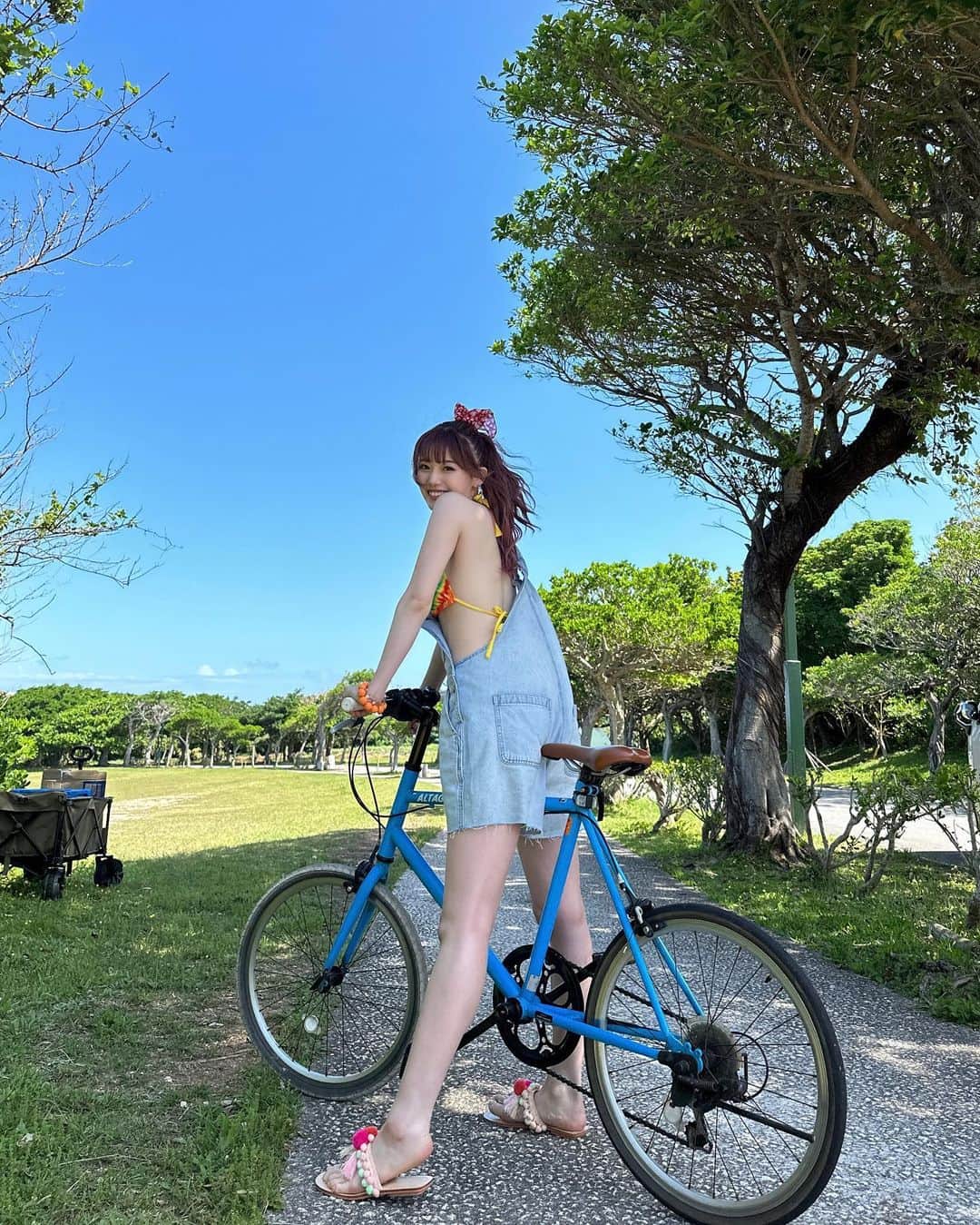 萩田帆風さんのインスタグラム写真 - (萩田帆風Instagram)「. 私服衣装のはずが 私ほぼ水着でした👙笑」6月17日 21時09分 - honchandaayo