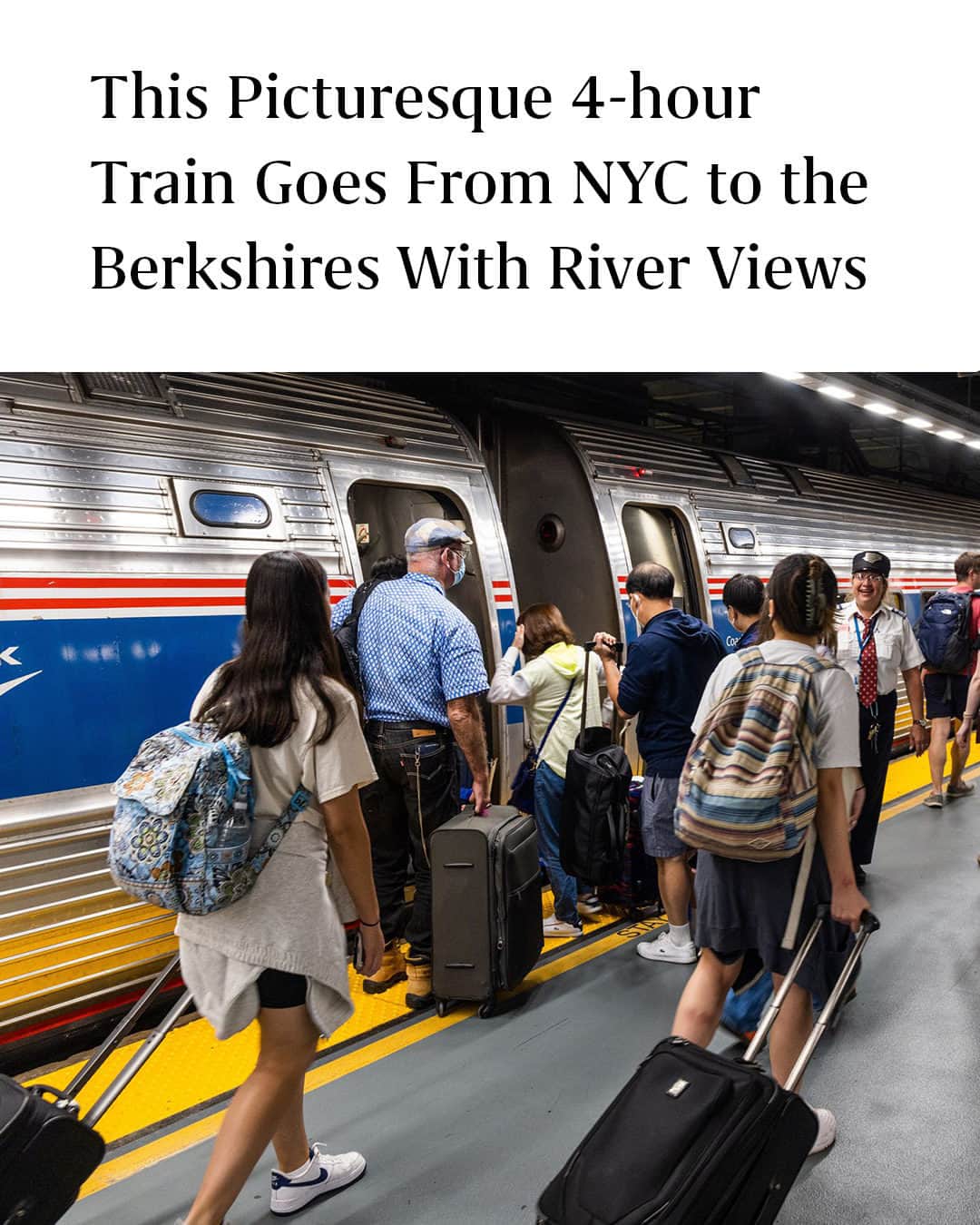 Travel + Leisureさんのインスタグラム写真 - (Travel + LeisureInstagram)「This Amtrak train doesn’t run year-round, but when it’s in operation, it's a hot ticket — especially among New Yorkers looking to escape the summer heat. Read more at the link in bio.」6月17日 22時10分 - travelandleisure