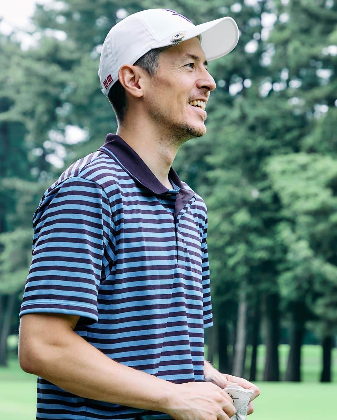 森豪士のインスタグラム：「【Adam Scott Collection TRY-ON ROUND】 オーストラリア人で日本を代表するブランドUNIQLOのアンバサダーを務めるアダムスコット🐨🇦🇺 親近感を感じざるおえません😎 そんなアダムと同じウェアを着てのラウンド楽しませてもらいました⛳️ なんなら似てるとか似てないとか…笑(写真後半を参照) 全米オープン残念だったけど、これからも応援します⛳️ #ascollection #ASコレクション @uniqlo_ambassadors  Thanks UNIQLO✌🏽」