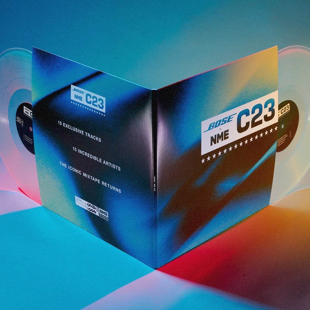 BOSEのインスタグラム：「⚡️ IT’S C23 VINYL DAY!! ⚡️  The @bose x NME C23 compilation is finally out in the wild and it’s made it to vinyl. If you want one of these, for free, then it’s time to go record store hopping.   Head to the link in bio for a list of places to get your hands on the compilation, and for the all important password 👀   See you out there 🔥⭐️🚀」