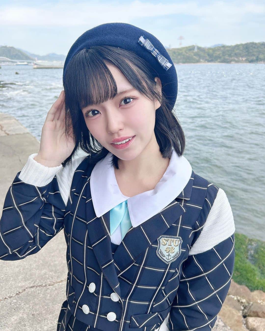 岩田陽菜さんのインスタグラム写真 - (岩田陽菜Instagram)「新アー写のオフショット~🐬🫧‪  ベレー帽お気に入りです！」6月17日 18時43分 - hina_naso_stu48