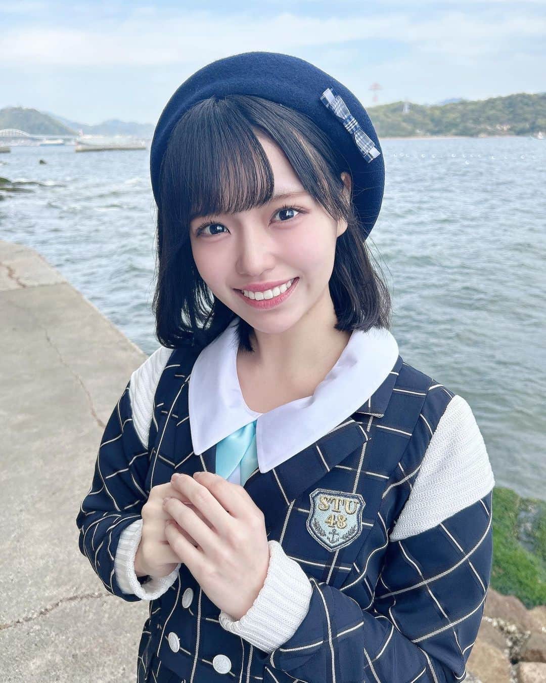 岩田陽菜さんのインスタグラム写真 - (岩田陽菜Instagram)「新アー写のオフショット~🐬🫧‪  ベレー帽お気に入りです！」6月17日 18時43分 - hina_naso_stu48