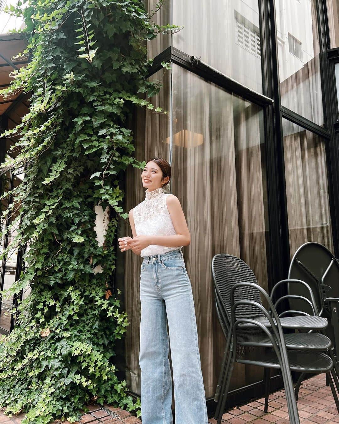 浪花ほのかさんのインスタグラム写真 - (浪花ほのかInstagram)「全身H&M🧥🤎 たまにはレースで女の子っぽく😄  @hm #エイチアンドエム」6月17日 19時12分 - hnoa_z