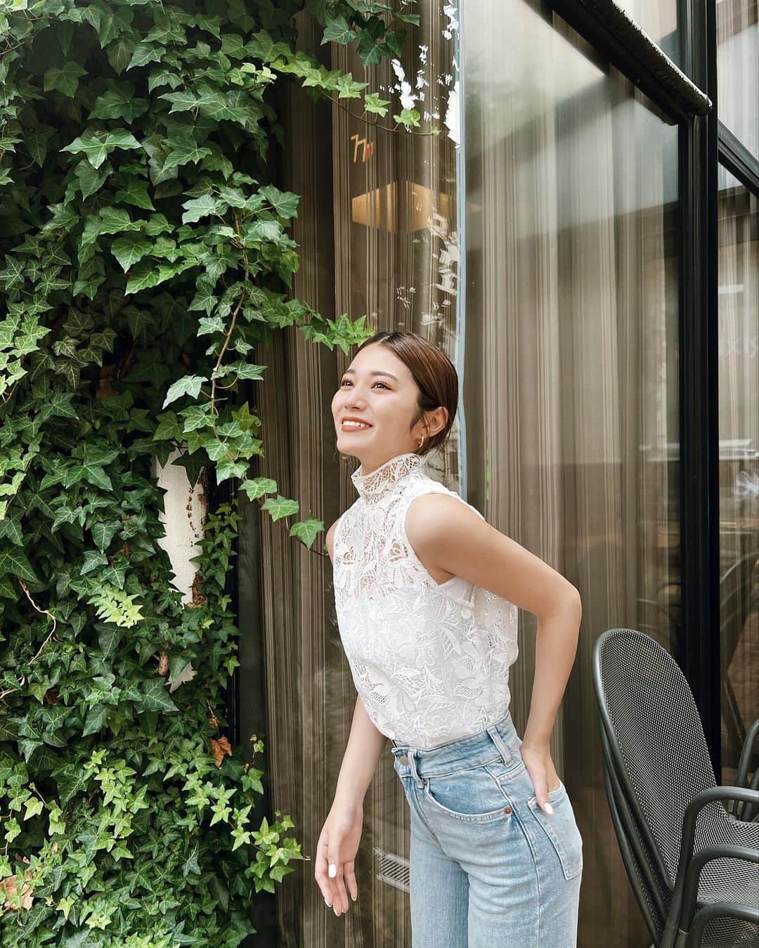 浪花ほのかさんのインスタグラム写真 - (浪花ほのかInstagram)「全身H&M🧥🤎 たまにはレースで女の子っぽく😄  @hm #エイチアンドエム」6月17日 19時12分 - hnoa_z