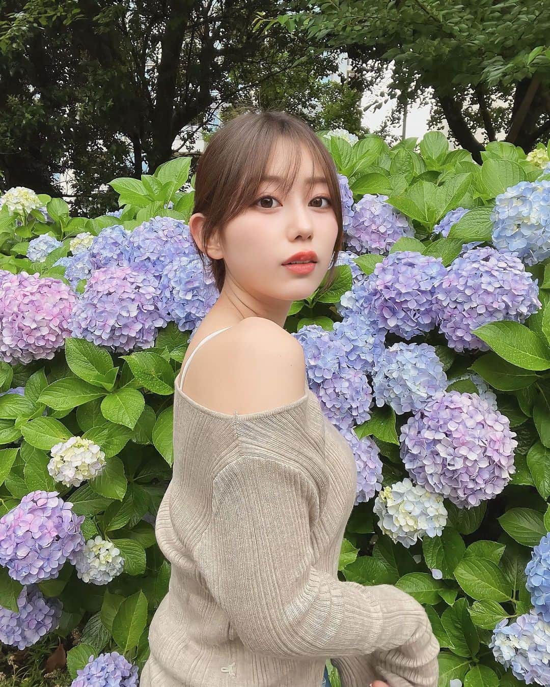 りーちゃんのインスタグラム：「紫陽花💜💙  #紫陽花」