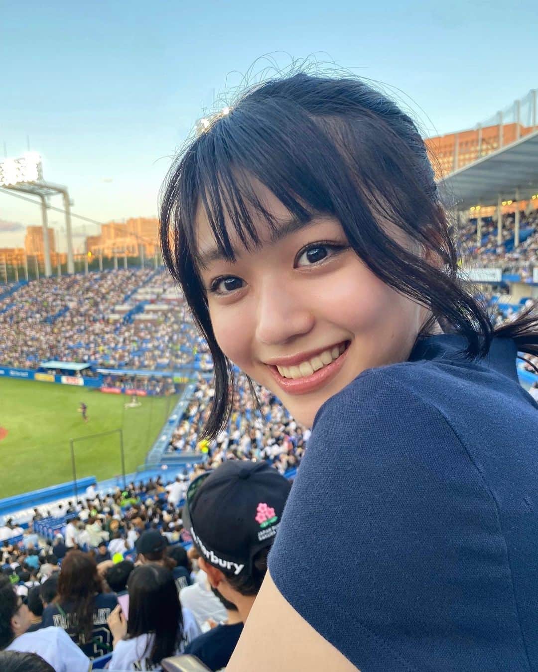 多田成美のインスタグラム：「交流戦！天気も良くて最高だった☺︎  #野球観戦」