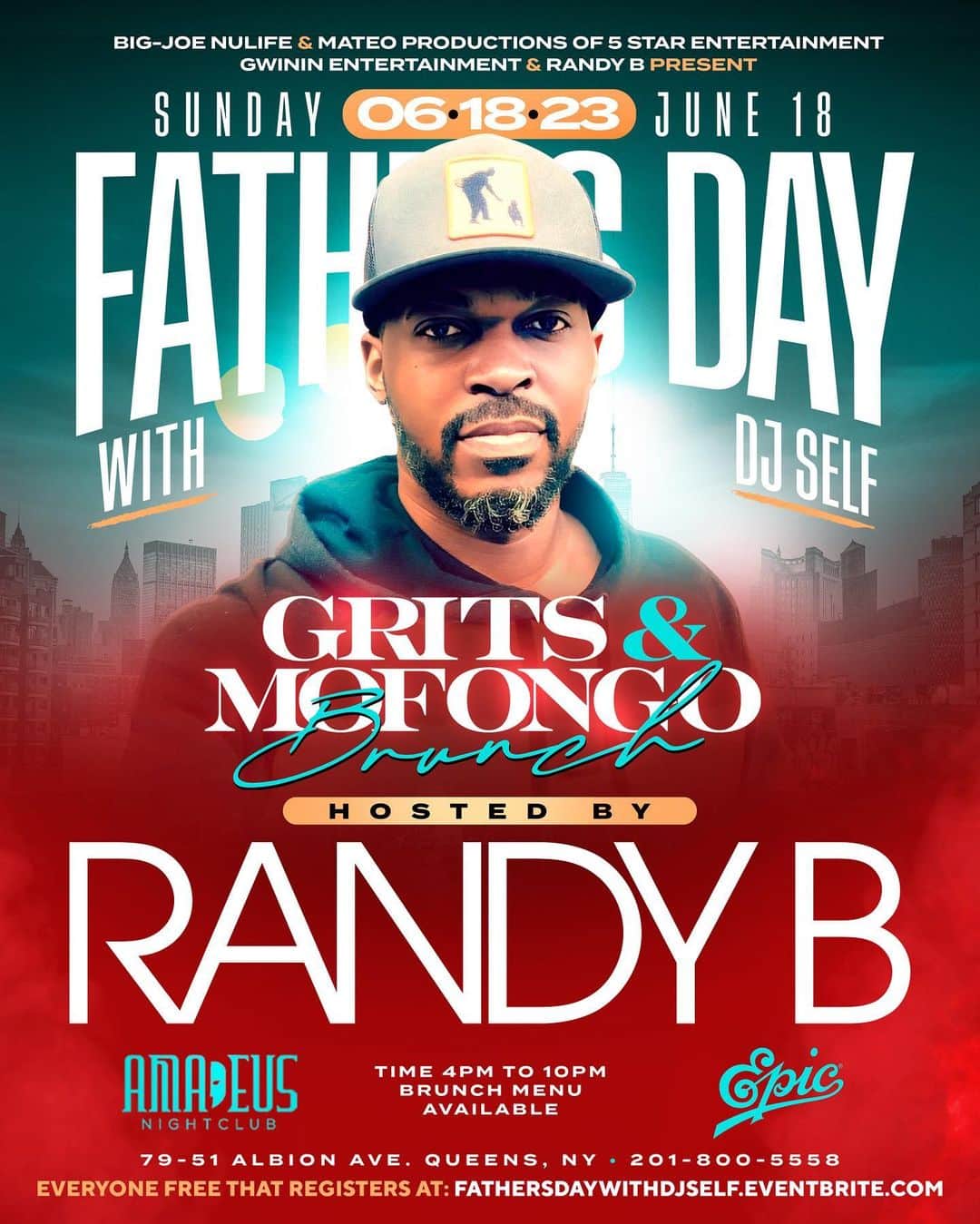 DJ Selfさんのインスタグラム写真 - (DJ SelfInstagram)「We gotta do suttin for Father’s Day !!!! So i got you!!!    Grits and Mofungo!!!!!!!  Sunday, June 18th, 2023 Father’s Day !!!!!!Fathers day !!!!!!!  DJ Self's Special Father's Day Brunch   "GRITS & MOFONGO"  Amadeus | @clubamadeusny 79-51 Albion Ave, Queens, NY 11373 201-800-5558  Music Provided by:  The Heavy Hitter @djcamilo 💥  The  Gwinin Gawd @djself 💥  Alongside: @ralpiemercado 🔥 @iamfrankroth 🔥 @djperfect203 🔥  Doors open 4pm - 10pm  EVERYONE FREE That Registers At: FathersDayWithDJSelf.EventBrite.com   For all the details DM me or log onto:  www.BigJoeNuLife.com  #DJCamilo #DJSelf #BigJoeNuLife #KnockyNuLife #Mateo #RalphieMercado #Amadeus #Queens #Sunday #WeOutside #FathersDayWithDJSelf #GritsAndMofongo 💥💥💥」6月18日 7時01分 - djself