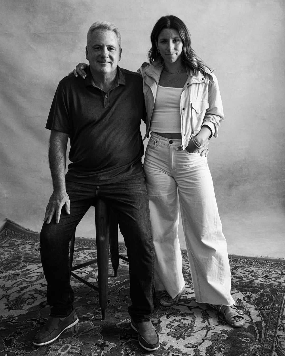 ラグ&ボーンのインスタグラム：「“When Annie was first born I was a New York City firefighter and my wife was a teacher, so I became a Mr. Mom pretty quick. I’m pretty good at hair, I’m okay at coordinating outfits. I’ve got the ponytail down.”—Men’s Merchant, Annie & her father, Kevin  “If I had to give a tip to a new father I’d say, you know, it’s okay to feel overwhelmed. It’s a very overwhelming thing with lots of emotions. Give yourself grace and a breath.”—IT Analyst, Jeff & his son, Henry  “I hope my children will be thankful that they had this opportunity to be raised in a multicultural environment and be exposed to different languages.”—Consumer Insights, Jerome」