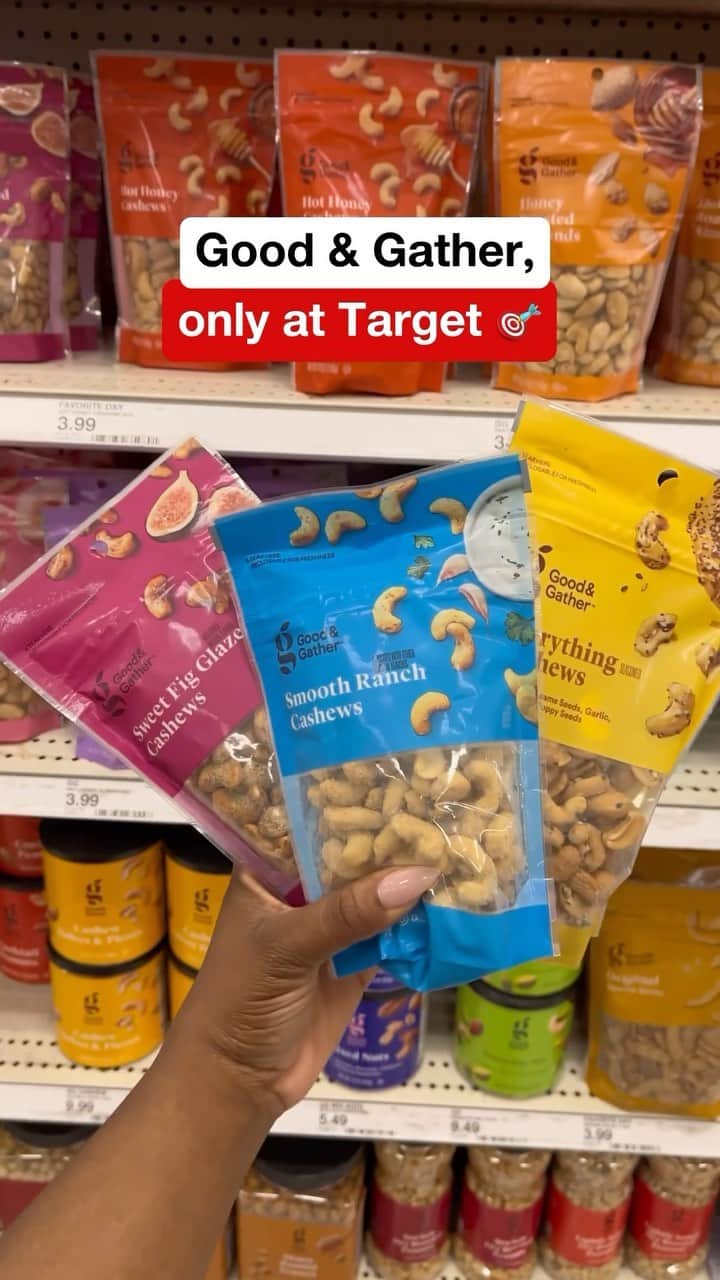 Targetのインスタグラム：「6 new flavors for when you need a lil’ treat 😍 #GoodandGather」