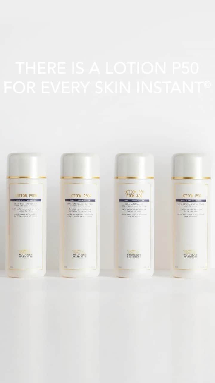 Biologique Recherche USAのインスタグラム：「There is a Lotion P50 for each Skin Instant©.   Biologique Recherche celebrates 50 years of Lotion P50, a true innovation in gentle exfoliation. Join us as we honor the success story that has made Lotion P50 an essential step in beauty routines worldwide. 🎉  #BiologiqueRecherche #FollowYourSkinInstant #BuildingBetterSkin #facialinabottle #MyP50 #50yearsP50 #LotionP50」