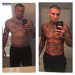 のインスタグラム：「@havy_your_barber crazy body transformation 250lbs👉180lbs within 4 months.  DM me for online coaching.   250lbs👉180lbs ライアン肉体改造4ヶ月の結果  トレーニング、栄養を学びたい人用動画講座👇 https://hidetada-yamagishi.shop  筋肉増強・体脂肪燃焼のためのサプリメント👇 https://www.bodicafe.com  オンライン指導(オンライン弟子) メールにてお問い合わせ下さい。 hideproductions@gmail.com」