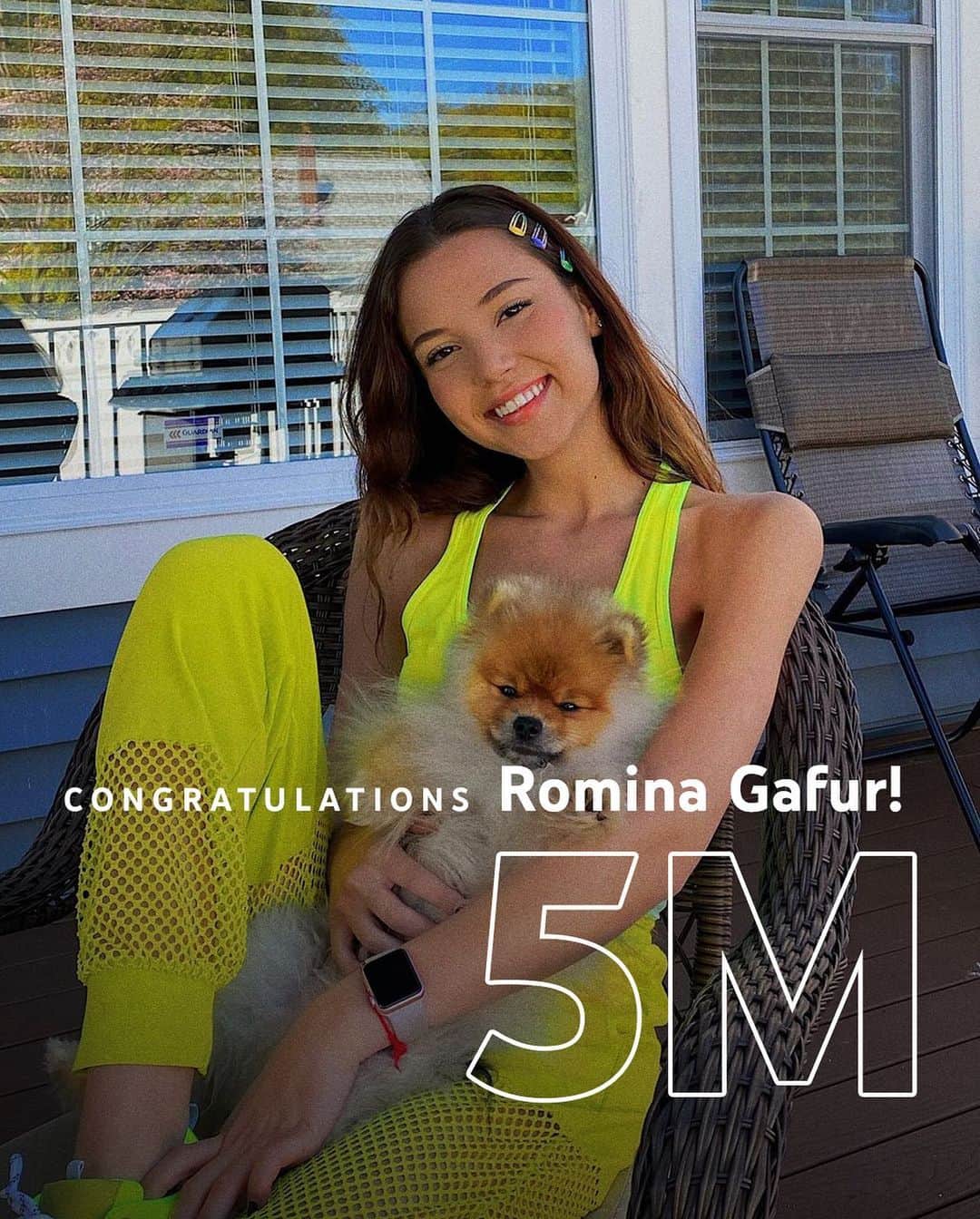 のインスタグラム：「everyone say congrats to @rominagafur (and @archiegafur) for hitting 5M!!!!」
