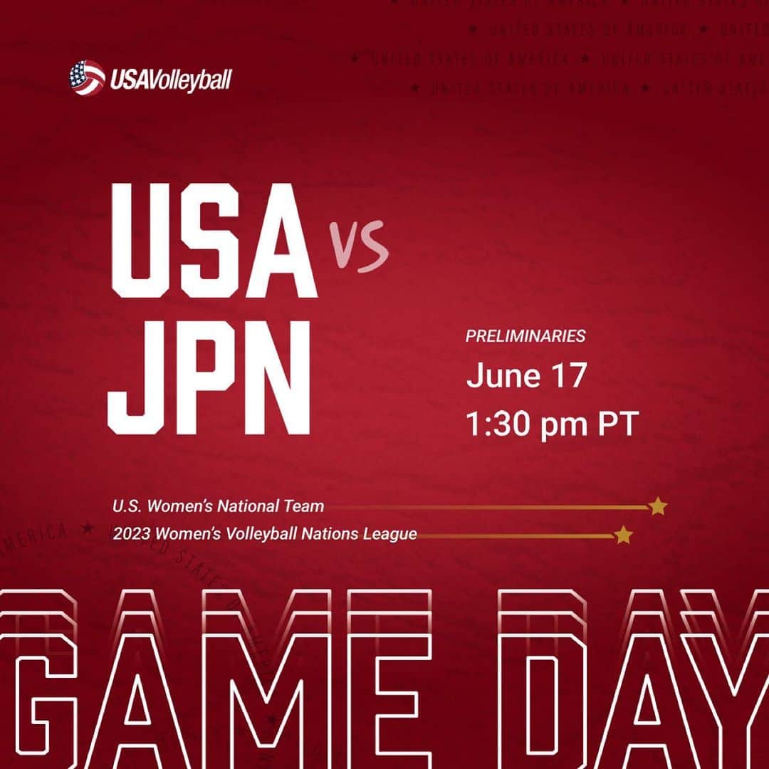USA Volleyballさんのインスタグラム写真 - (USA VolleyballInstagram)「The U.S. Women’s National Team faces Japan in the Volleyball Nations League Week Two preliminary round at 1:30 p.m. PT today.  Watch the match at VolleyballWorld.tv」6月18日 4時29分 - usavolleyball