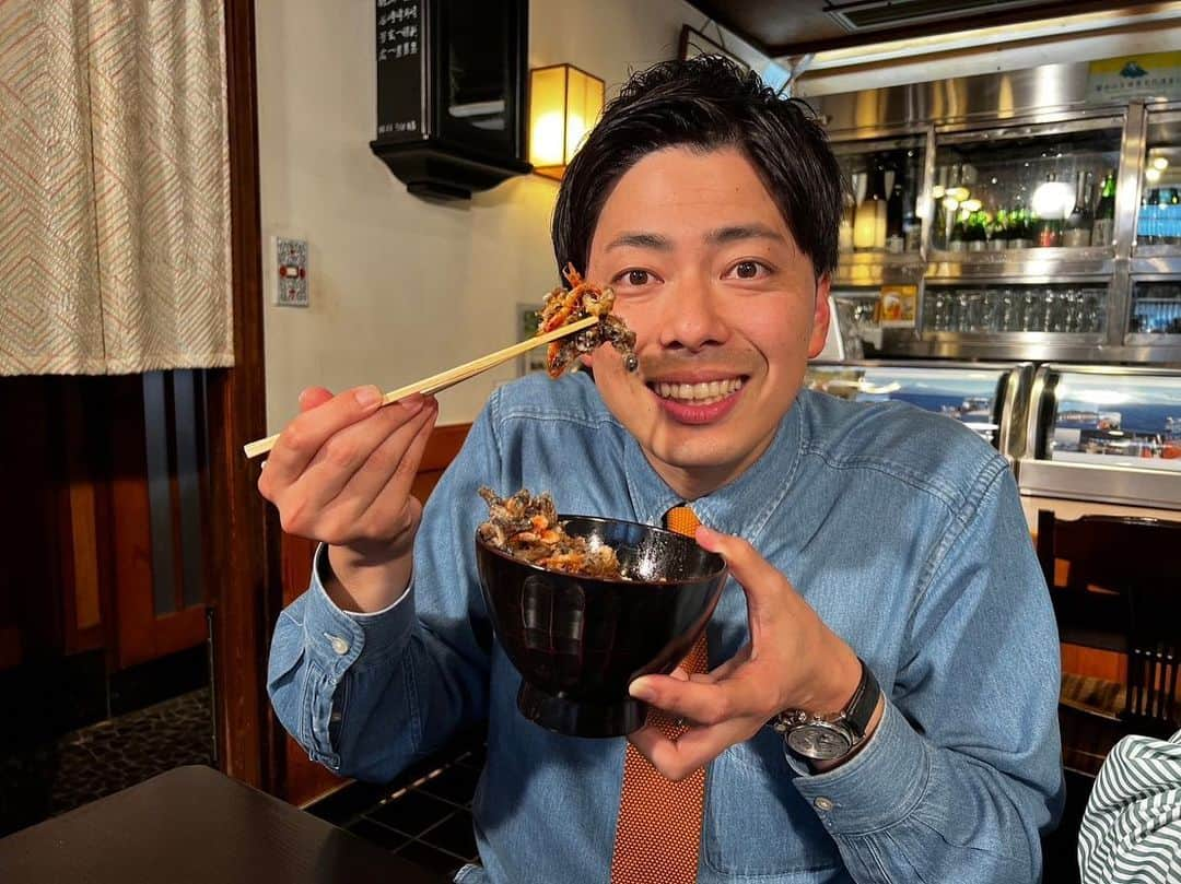 西村真二のインスタグラム：「* 小さい頃からオカンによく「本当に美味しそうに食べるよね」と言われます😋 #静岡第一テレビ  #まるごと」