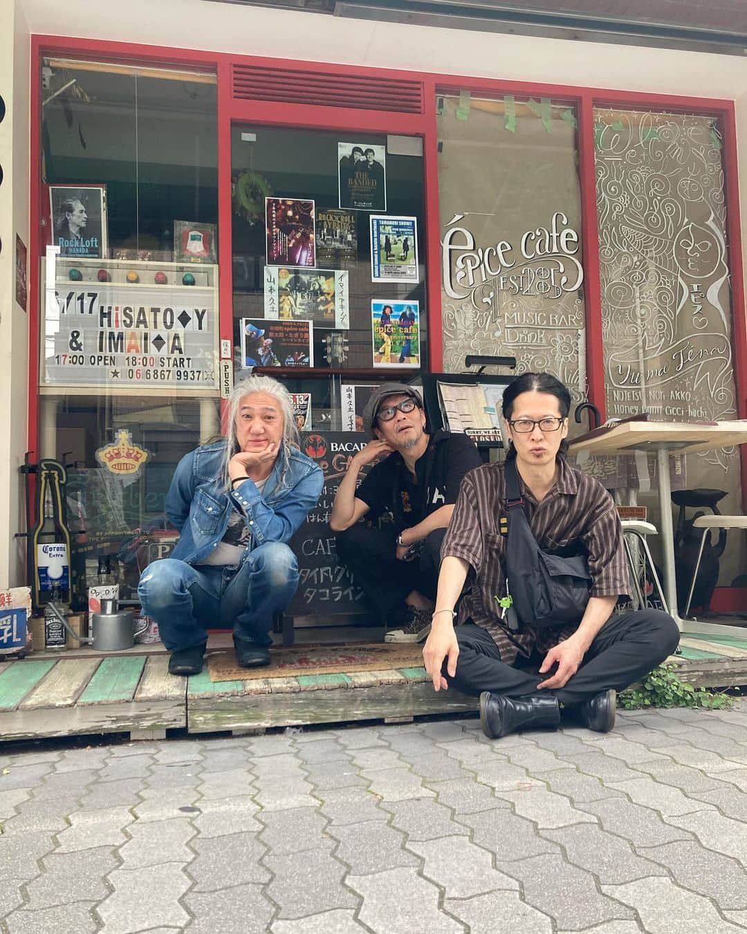 イマイアキノブのインスタグラム：「♣︎ 大阪 ありがとう épice CAFE  18周年 おめでたいぜ @epicetetsu」