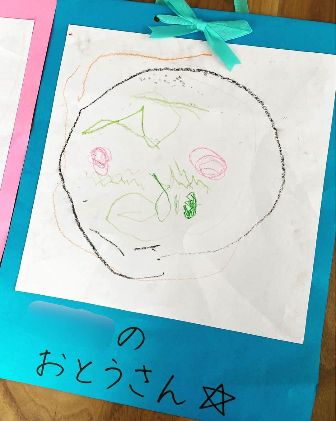 和田正人さんのインスタグラム写真 - (和田正人Instagram)「父の日。  娘ちゃんから似顔絵のプレゼント。  幼稚園児の絵心としては上出来。  素晴らしい。  うん。  パパなんか悪いことした？w」6月18日 12時46分 - daaaaaawaaaaaa