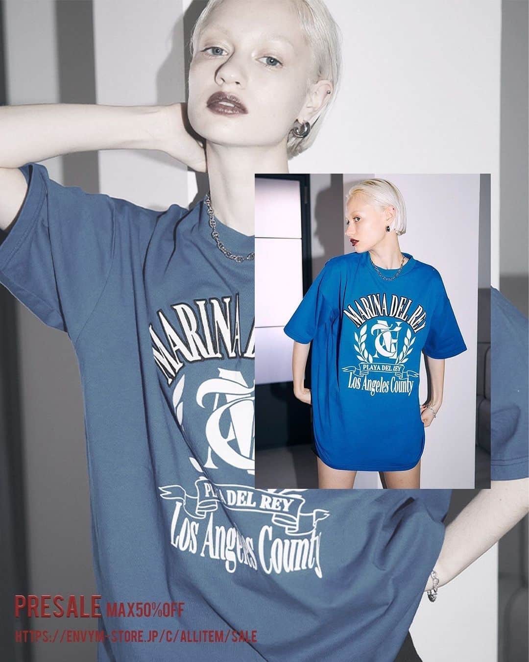 ENVYMのインスタグラム：「【𝙋𝙍𝙀 𝙎𝘼𝙇𝙀⚡️】 ⁡ ⁡ ENVYM WEBSTORE PRESALE start!! max50%OFF🉐 ⁡ プロフィールTOPのURLからチェックお願いします✅ ⁡ --------------------------------- ⁡ ⁡ #envym #2023ss #summer」