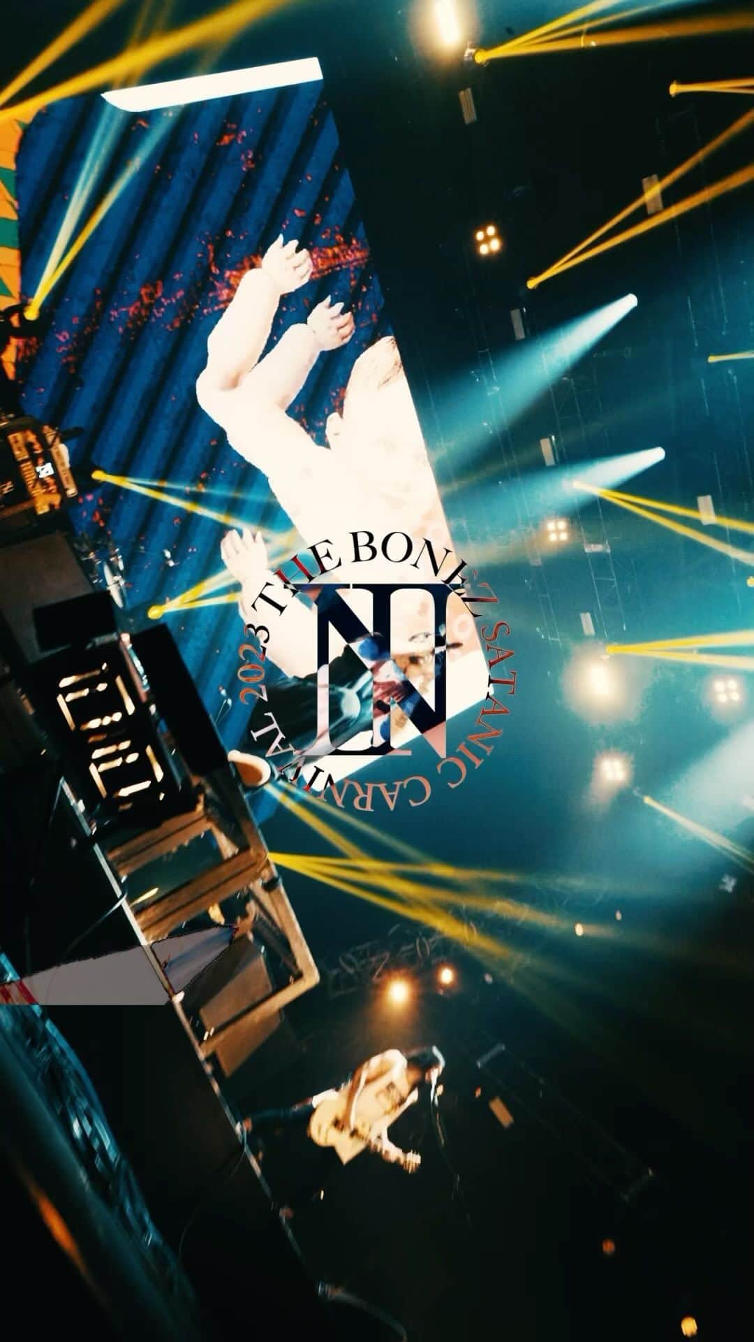 のインスタグラム：「. _/_/_/_/_/_/_/_/_/_/_/_/_/_/   SATANIC CARNIVAL 2023   _/_/_/_/_/_/_/_/_/_/_/_/_/_/   昨日のSATAN STAGEの熱狂のライブをお届け🔥 47都道府県＆東名阪ホールツアーで待ってるぜ🤘  Directed by @yutaro_artlovemusic   #SATANICCARNIVAL2023  #TheBONEZ  #骨から気合い」
