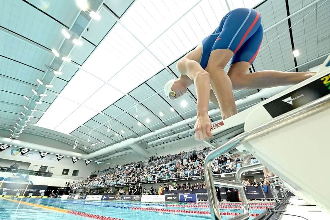 ブロンテ・キャンベルのインスタグラム：「Get set…50 free final tonight. Streaming on 9Now at 7:00. Will be a fun race 😁   📸 @dellyphotoninja」