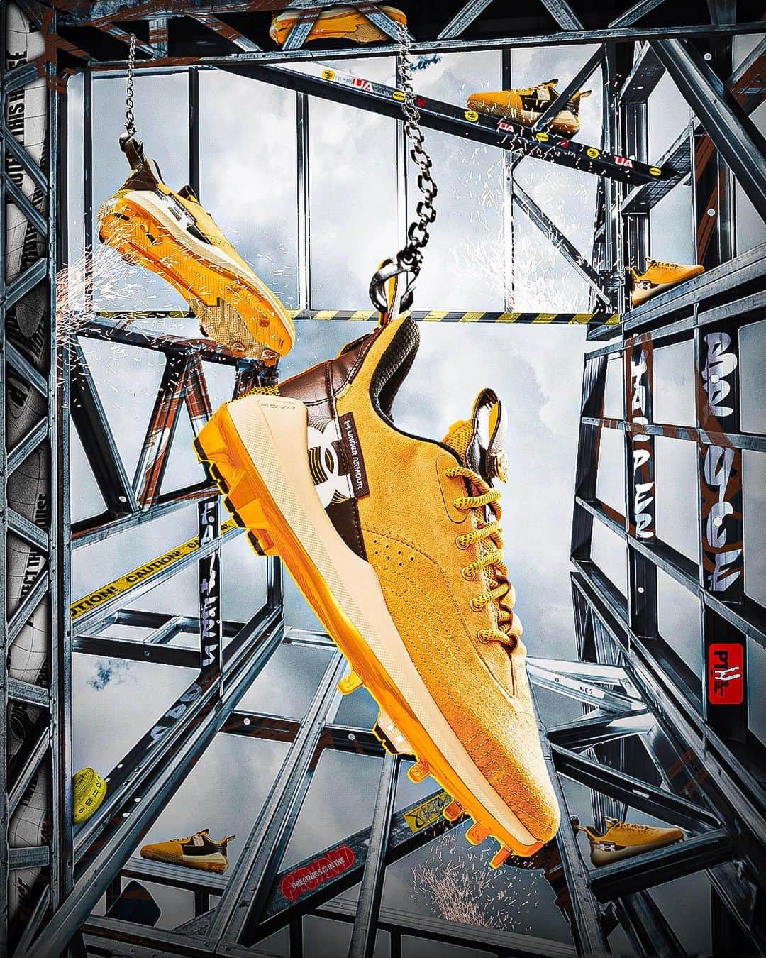 のインスタグラム：「For Father’s Day - @bryceharper3 rocked custom cleats that pay homage to his dad’s job as an ironworker ⚾️」