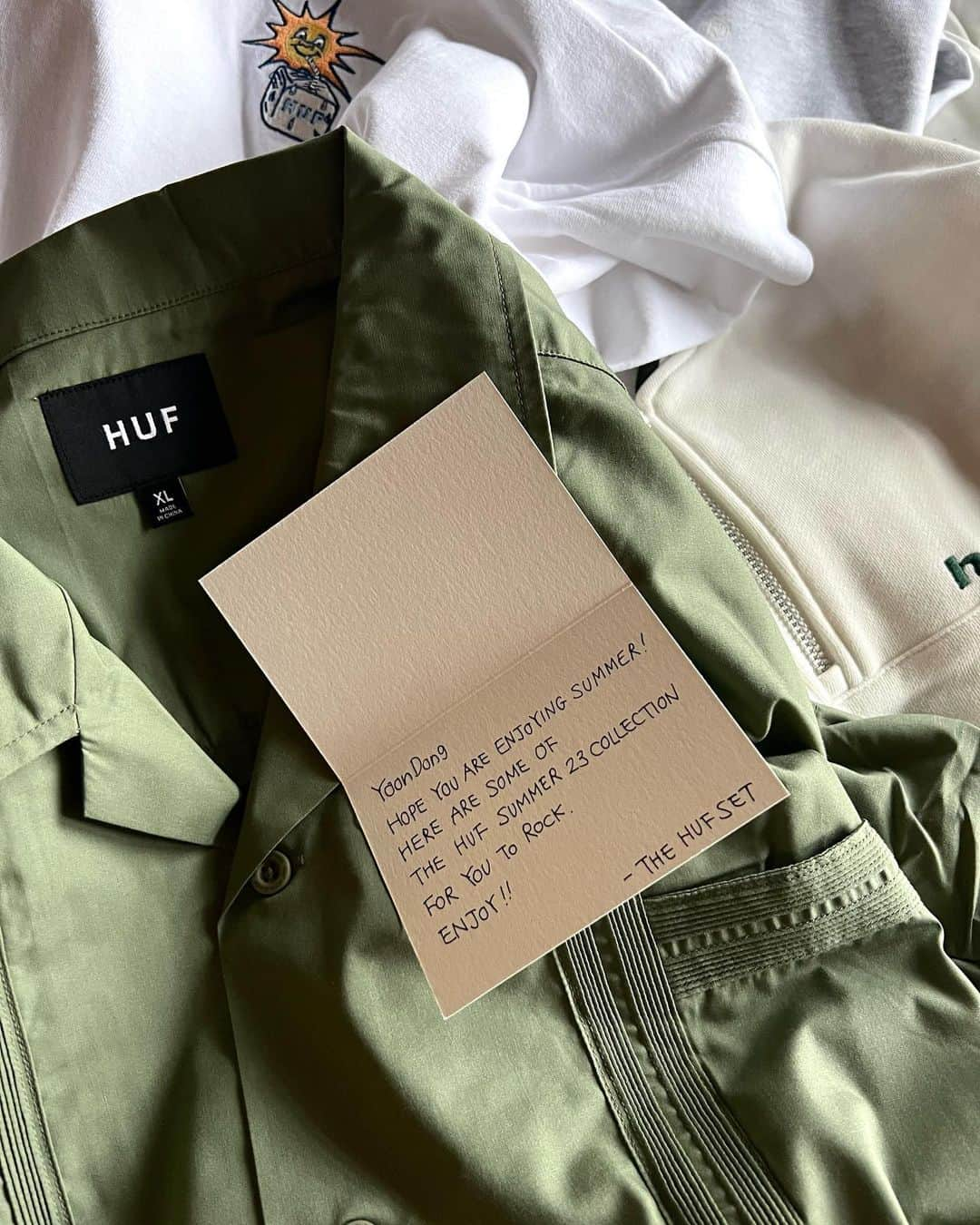 のインスタグラム：「thank you for the gift @hufjp」