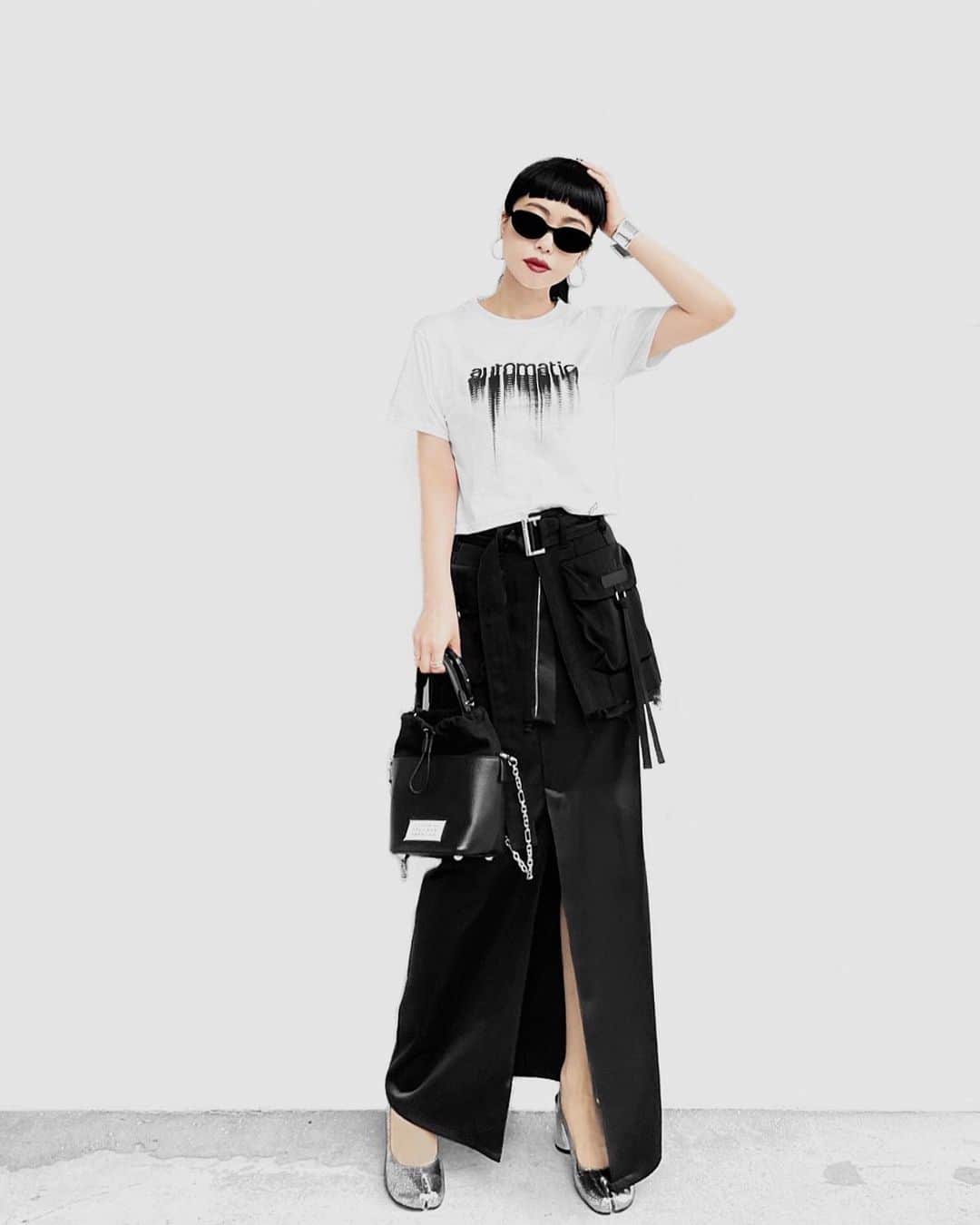 lve_xxxxのインスタグラム：「. . 🪩  silverﾀﾋﾞおかわ♡  TｼｬﾂはAi  select 人気だった、ｽｳｪｯﾄと同柄です✌️  .」
