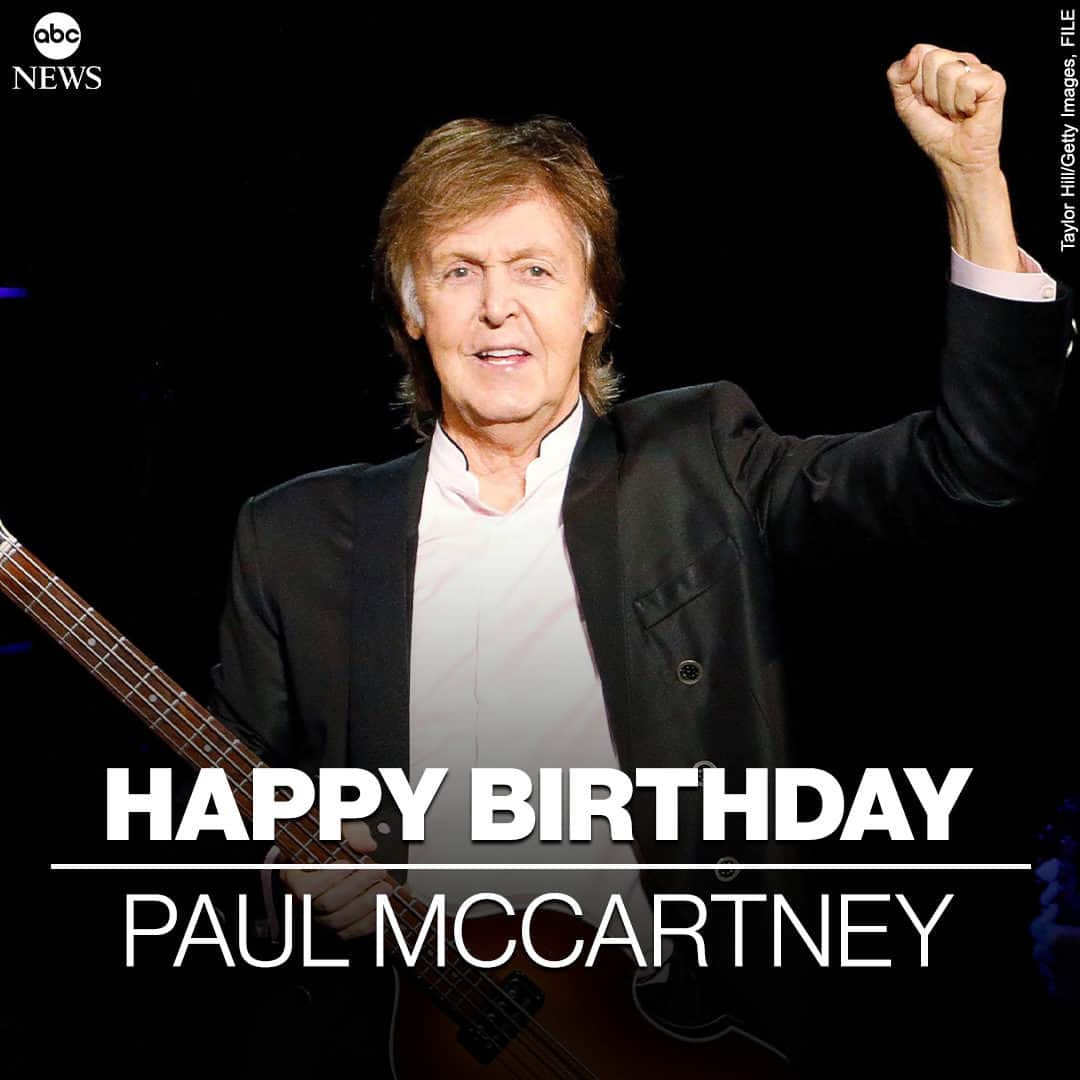 ABC Newsのインスタグラム：「HAPPY BIRTHDAY: Beatles icon Sir Paul McCartney turns 81 today.」