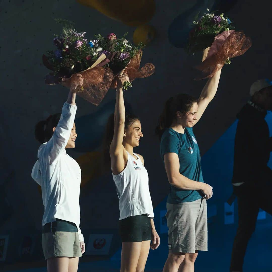 スターシャ・ゲージョさんのインスタグラム写真 - (スターシャ・ゲージョInstagram)「I want this moment and this picture to be my highlight, to make me proud no matter what.  6th place in general ranking for the Boulder World Cup 2023. Not too bad. I wish it was better, but I messed up the start of the season.  Even though I trained lead regularly during the boulder season and I felt pretty good, the fatigue from 3 back-to-back competitions was too much to handle for my body. I hoped that two rest days after unsuccessful boulder semis in Innsbruck would be more than enough to help me bounce back, but sadly not. Already after route 1 I felt like I could fall asleep standing, or crash any moment. It just got worse after route 2, not being able to stand up or walk. I assume because of a mix of physical, mental and emotional exertion. My whole body started slightly shutting down. Sleep helped.  It is a very uncomfortable feeling. Kinda shameful too, and disappointing. I want to be able to do it all and perform well all the time, like quite some others can. But it seems like my body isn't capable of it and I don't like that at all. 😪 And the setting wasn't really my style most of the time, both lead and boulder, so I naturally struggled to perform. What'ya gonna do 🤷🏻‍♀️  In the moment on this photo and that whole week, since Prague, I loved this life the most I ever have. Just 5 days later I hated it more then ever. Felt very unwelcome in this city and at the venue, with so much unnecessary strictness, unmatched arrogance and no problem solving... just sarcastic laughter or refusal to help. Not cool. #allesverboten  I am reshuffling my schedule to get good preparations for WCH in Bern. I will pick myself up, don't you worry, just need to get home finally 😂🥹 And sorry for the long post 🤷🏻‍♀️」6月18日 19時13分 - gejostasa