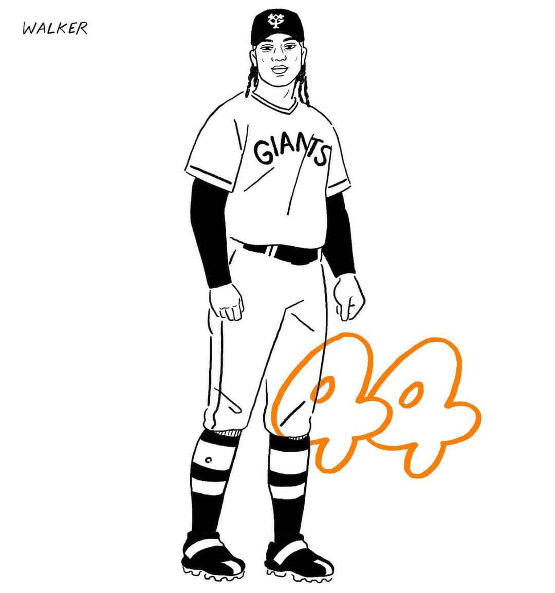 WALNUTさんのインスタグラム写真 - (WALNUTInstagram)「GIANTS × WALNUT The illustrations of 15 Giants players I drew especially for this collaboration have become official merchandise😍⚾️🔥 Orders for T-shirts featuring player illustrations will be accepted until noon on June 19th.   This was the first time for me to draw baseball players, and it was a lot of fun! I hope it will be a wonderful opportunity for Giants fans, as well as those who became interested in baseball as a result of the recently held WBC, to acquire baseball goods🤝🏻  44 #ウォーカー 選手 24 #大城卓三 選手 7 #長野久義 選手  #GIANTS」6月18日 19時32分 - walnut_illustration