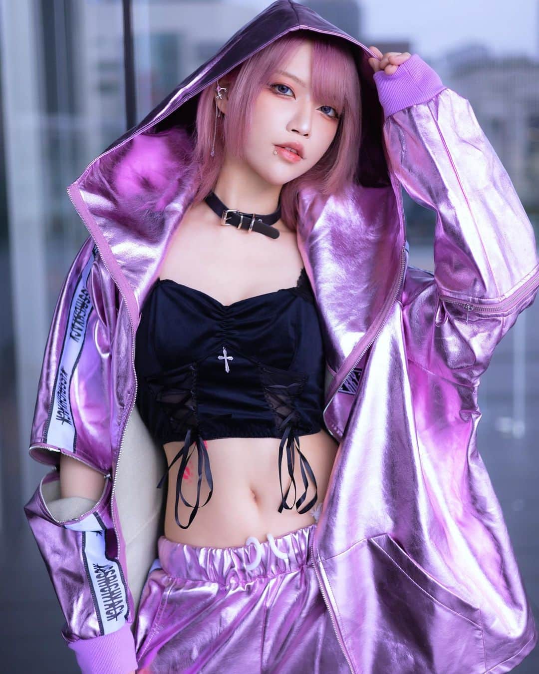 ぽにょ皇子のインスタグラム：「KRY  #cosplay #cosplayer #cosplaygirl #コスプレ #コスプレイヤー #グラビア #dj #ポートレート #portraitphotography #portrait #pink #Japanese #自撮り」