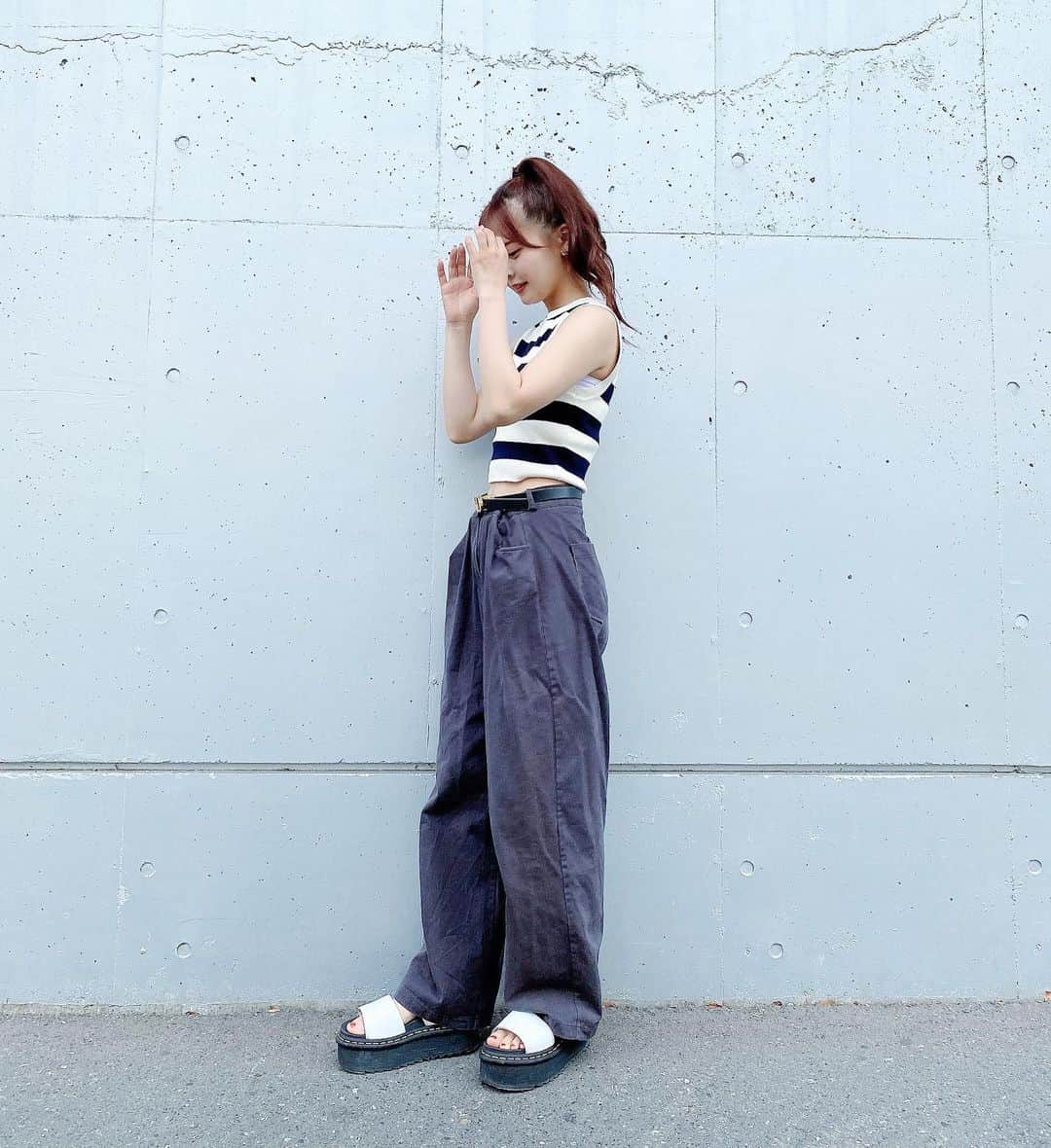 湯本亜美のインスタグラム：「ㅤㅤㅤお話会2日間 ありがとう🌷 1人だけ真夏みたいな格好してて恥ずかしかった〜( 笑 ) 今日はポニーテールした🤍」