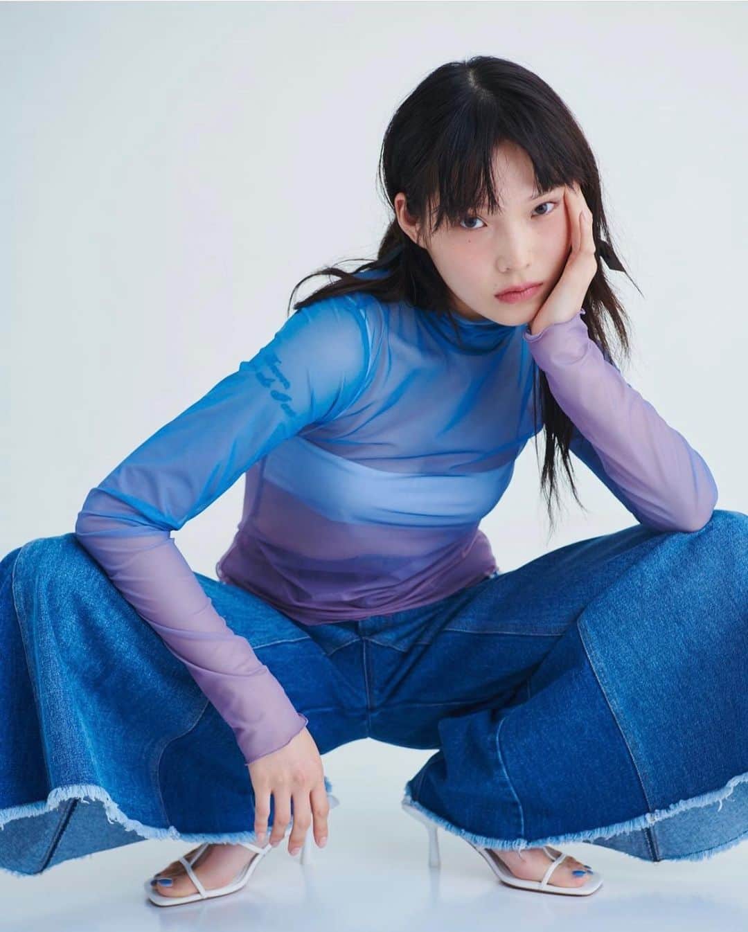 江崎ななほのインスタグラム：「@poppy_tokyo  Day dream collection 　 ph @masakisato_  st @natsumi.ogasawara  hm @boyeonlee__」