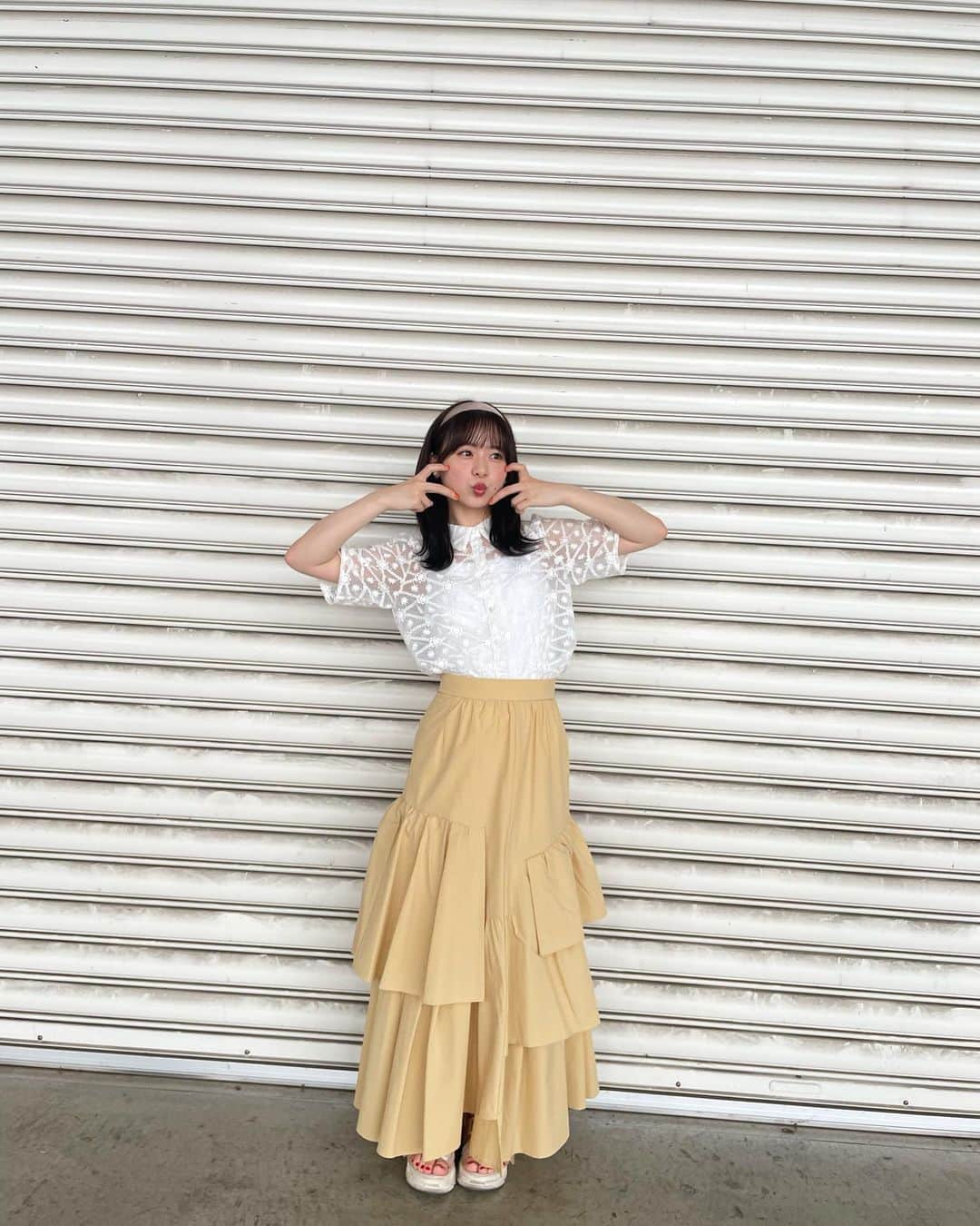 倉野尾成美さんのインスタグラム写真 - (倉野尾成美Instagram)「黄色のスカートお気に入り☺️🌼 今日の私です！」6月18日 22時24分 - noochan_1108