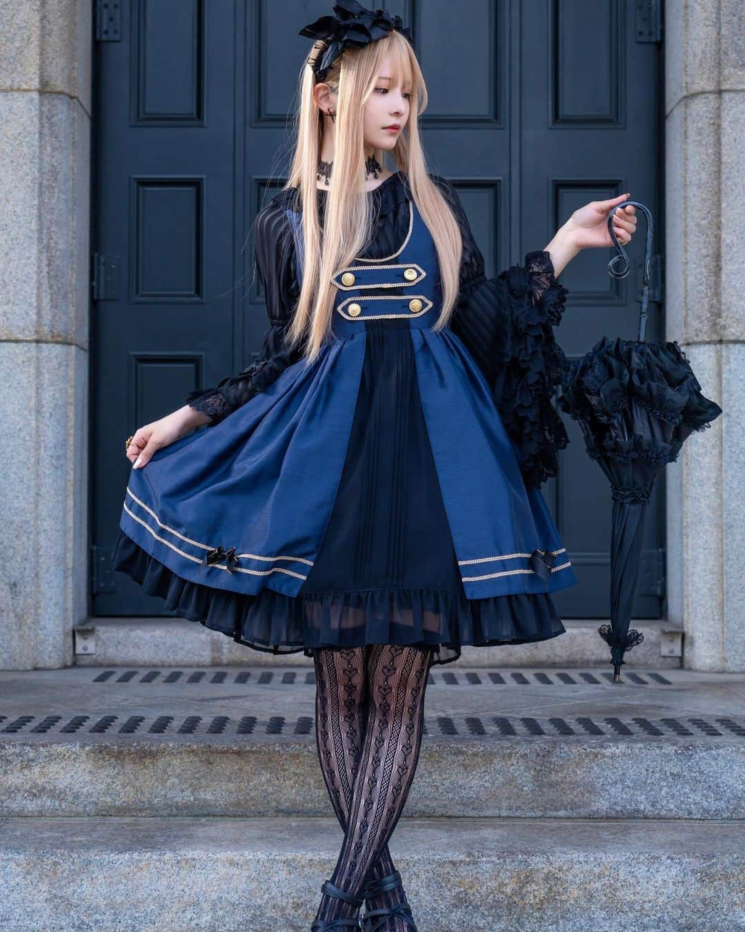 やもはちこのインスタグラム：「🦋 ㅤ ㅤ ㅤ ㅤ ㅤ #アプレビュート #apleberute #aliceandthepirates  #lolitafashion #lolita #ロリィタファッション #ロリィタコーデ #ロリィタ #ロリィタさんと繋がりたい #lolitadress #animefashion #animegirl #로리타 #로리타패션 #Lo娘 #蘿莉 #蘿莉塔 #fashion #ファッション #お洒落さんと繋がりたい #ootd #コーデ #コーディネート #coordinate #outfit #outfits #outfitpost #ss」