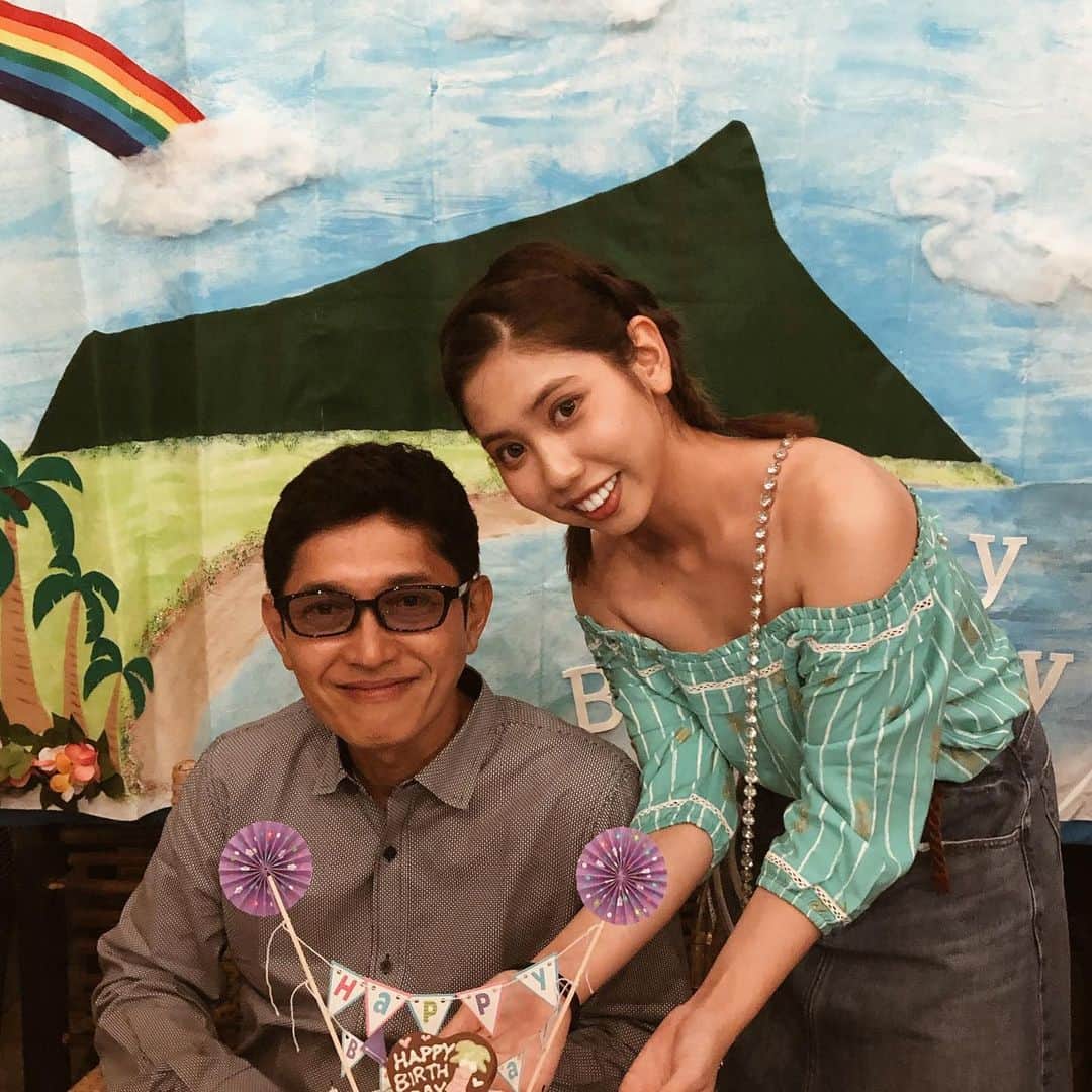 薬丸玲美のインスタグラム：「Happy Father’s Day💙  He is the BEST dad in the universe!!!   I LOVE YOU🤍🩵」