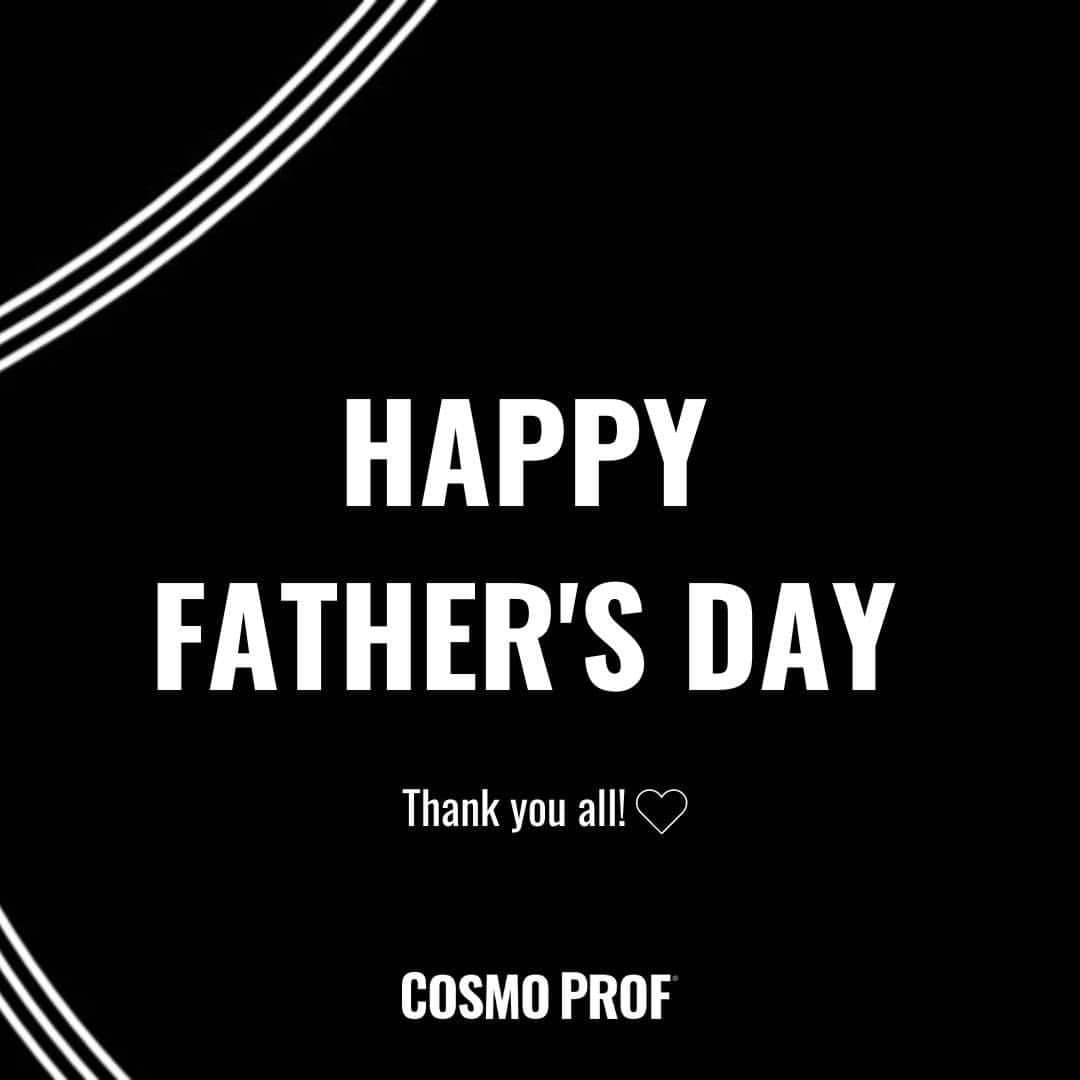 CosmoProf Beautyさんのインスタグラム写真 - (CosmoProf BeautyInstagram)「Wishing a very happy Father’s Day to our pro beauty family! A huge thank you to all the fathers and father-figures in our community! ❤️   Love, Cosmo Prof Beauty」6月19日 0時00分 - cosmoprofbeauty
