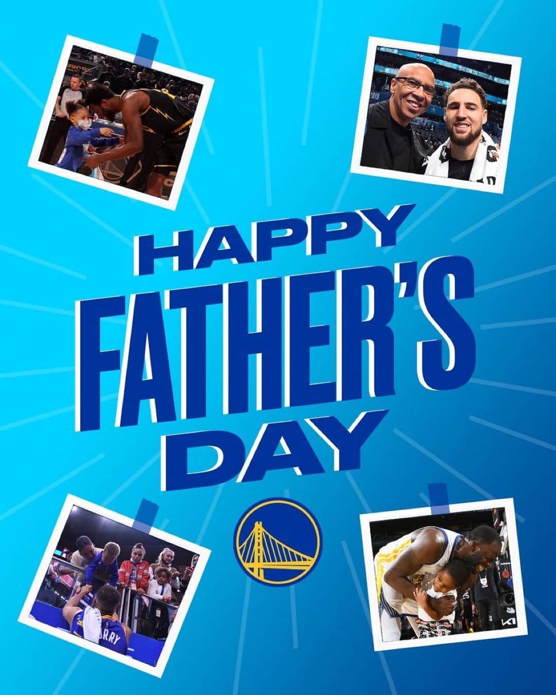 ゴールデンステート・ウォリアーズのインスタグラム：「Wishing a Happy Father’s Day to all the dads of #DubNation  💛」