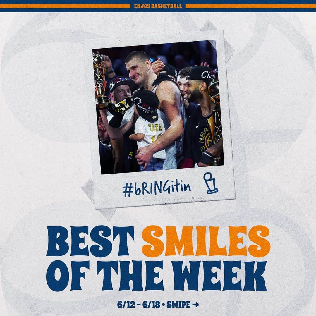 NBAさんのインスタグラム写真 - (NBAInstagram)「This edition of our Best Smiles Of The Week celebrates the @Nuggets first ever NBA championship🏆  👉 Swipe to enjoy with us!」6月19日 2時50分 - nba