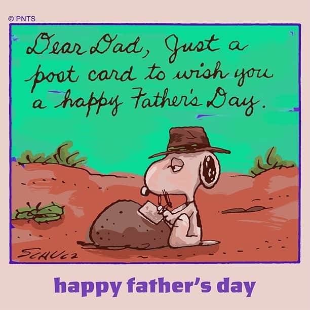 スヌーピーのインスタグラム：「Happy Father's Day!」